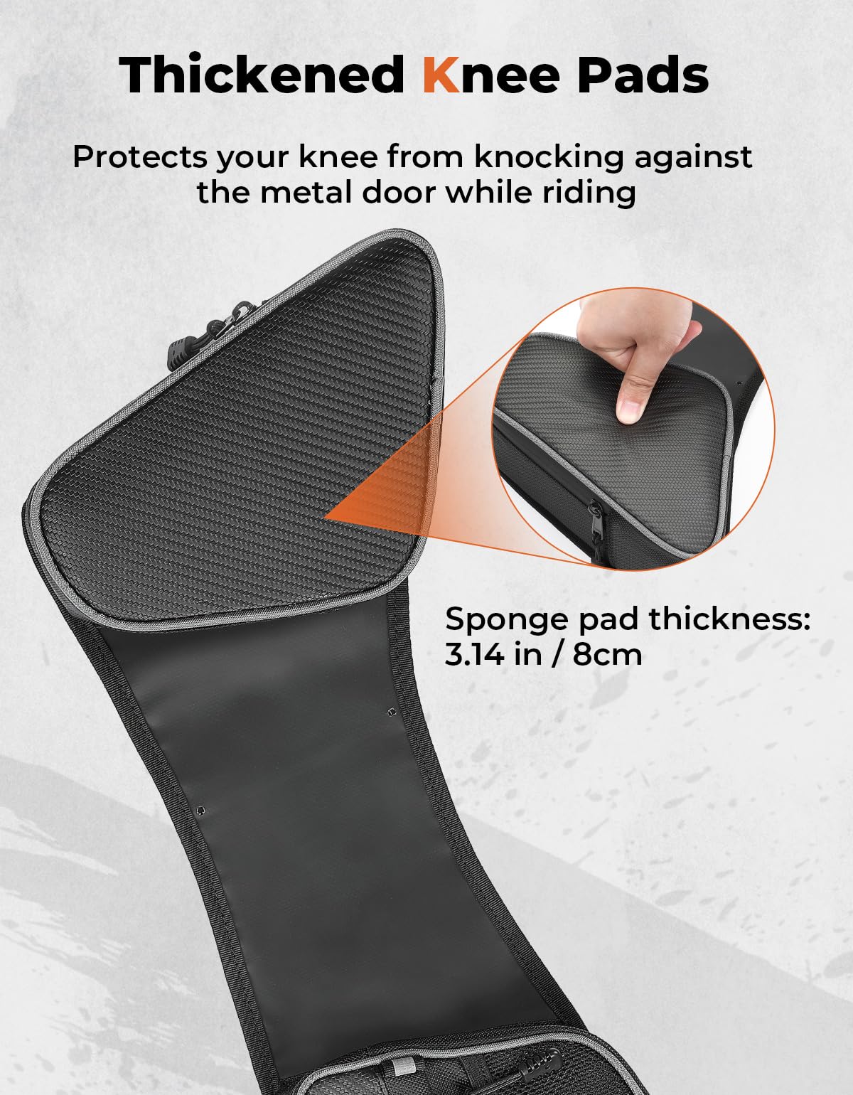 KEMIMOTO ATV Door Storage Bags with Knee Pads - Compatible with Can Am Commander & Commander Max 2021+ Models - 2 Pack Waterproof Front Door Organizer for Off-Road Accessories & Gear Storage - Perfect for Hunting, Camping & Trail Riding Adventures