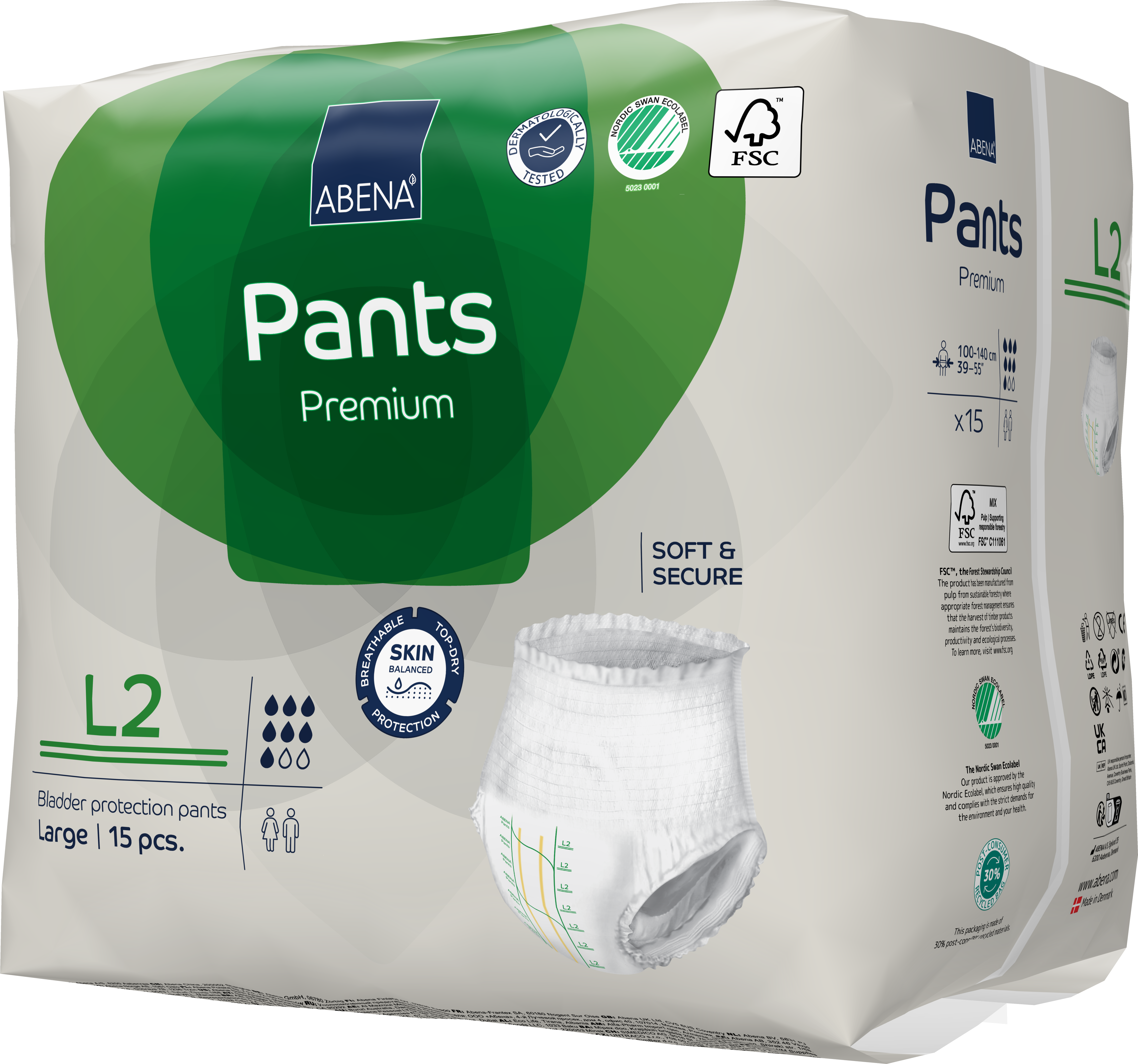 Abena Premium Incontinence Briefs for Adults - Super Absorbent & Leak-Proof Underwear for Day & Night Use - Ideal for Elderly Care, Post-Surgery & Active Lifestyle