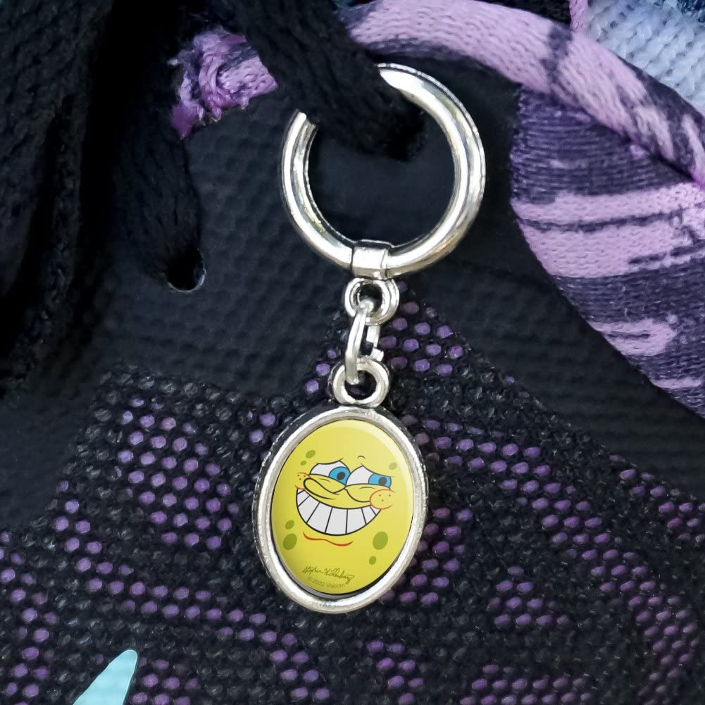 SpongeBob SquarePants Guilty Face Shoe Charm - Cute Sneaker Accessories for Laces, Fun Cartoon Jewelry for Shoes - Perfect for Cosplay, Gifts, and Fashion Statement