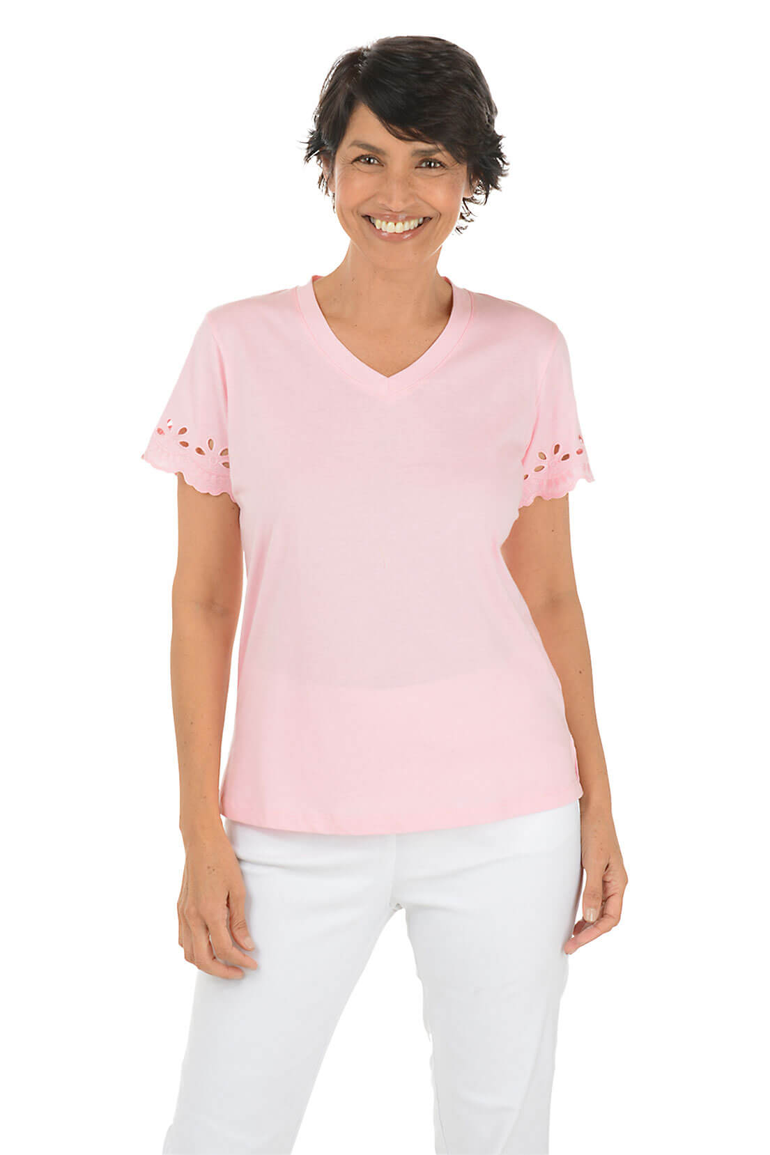 Trendy Cutout Sleeve T-Shirt for Women - Fashionable Summer Top with Unique Shoulder Design - Perfect for Casual Outings, Beach Vacations & Street Style
