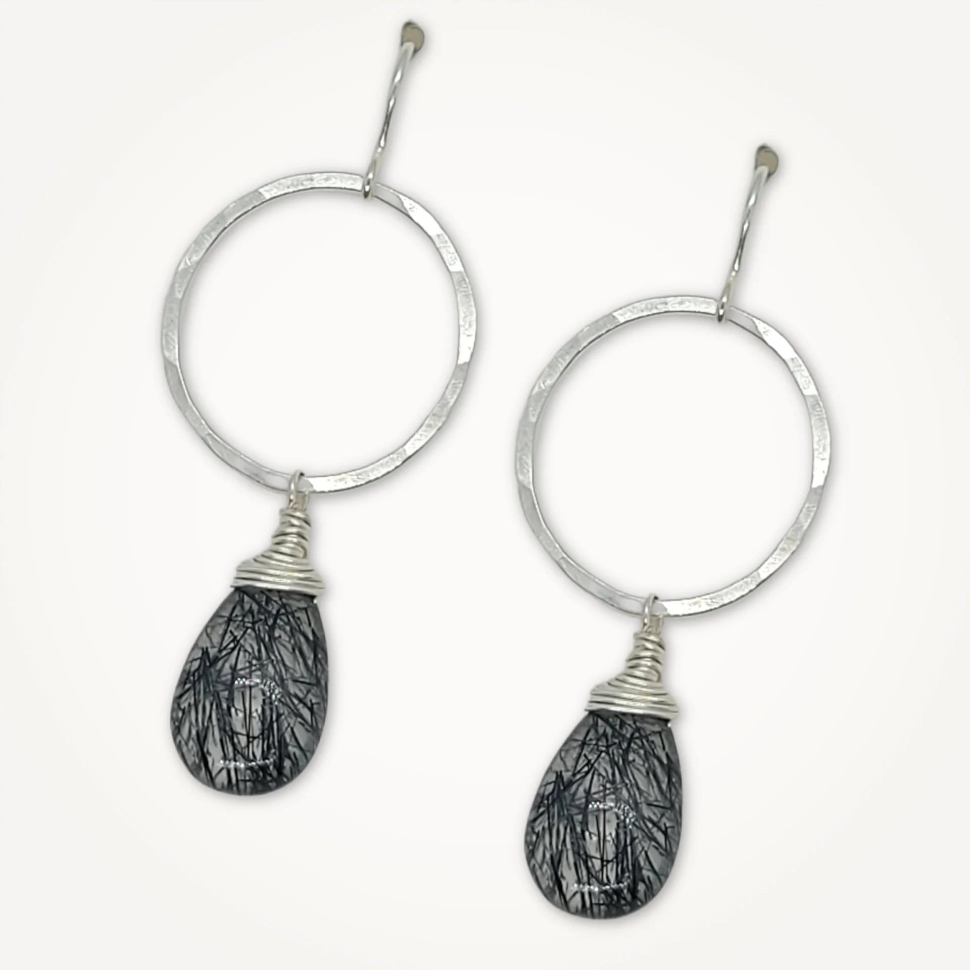 Meridian Earrings - Rutilated Quartz Gemstone Jewelry for Women | Elegant Dangle Earrings for Party, Wedding & Everyday Wear