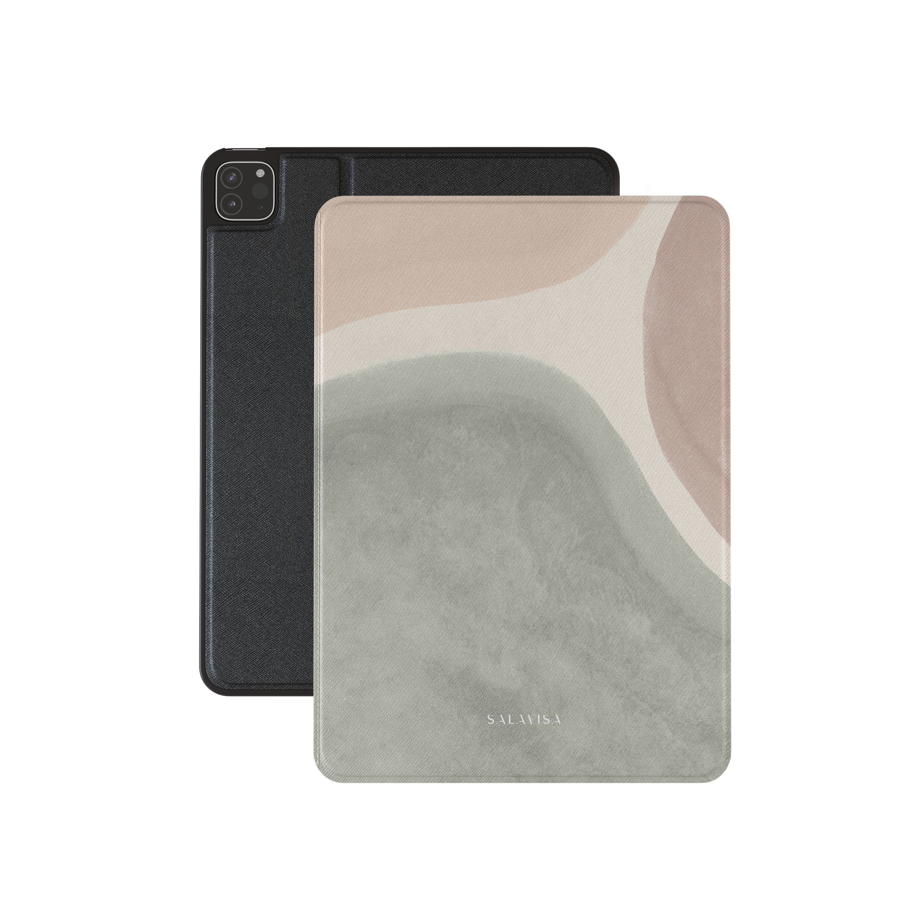 Soft Pastel iPad Case with Ergonomic Curved Design - Slim Protective Cover for iPad Air/Pro, Perfect for Work, Travel & Home Use