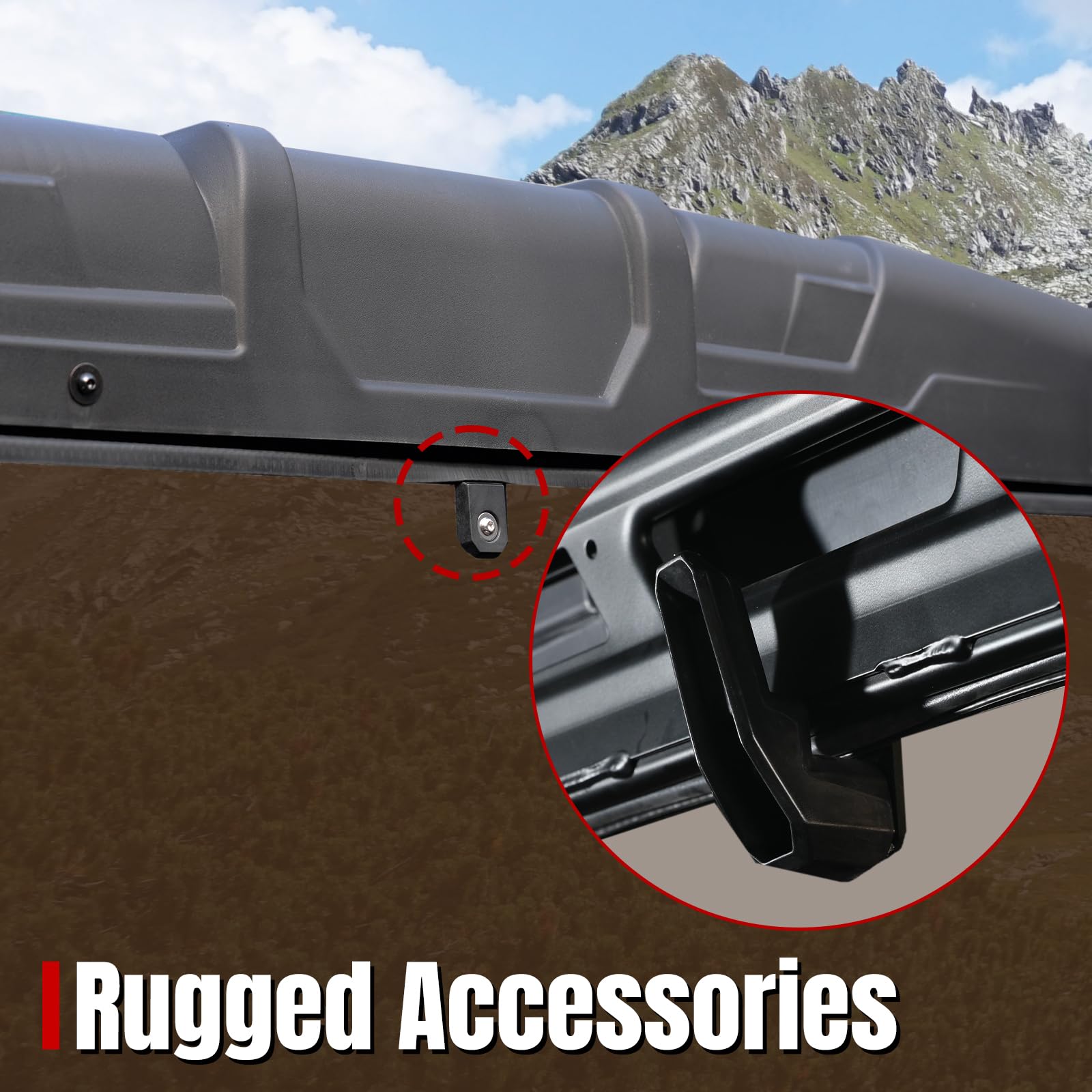 Tinted Rear Window for 2017-2025 Polaris Ranger XP 1000 & Crew | UTV PRO Dark Back Windshield Accessories | Perfect for Off-Roading, Hunting & Farm Work