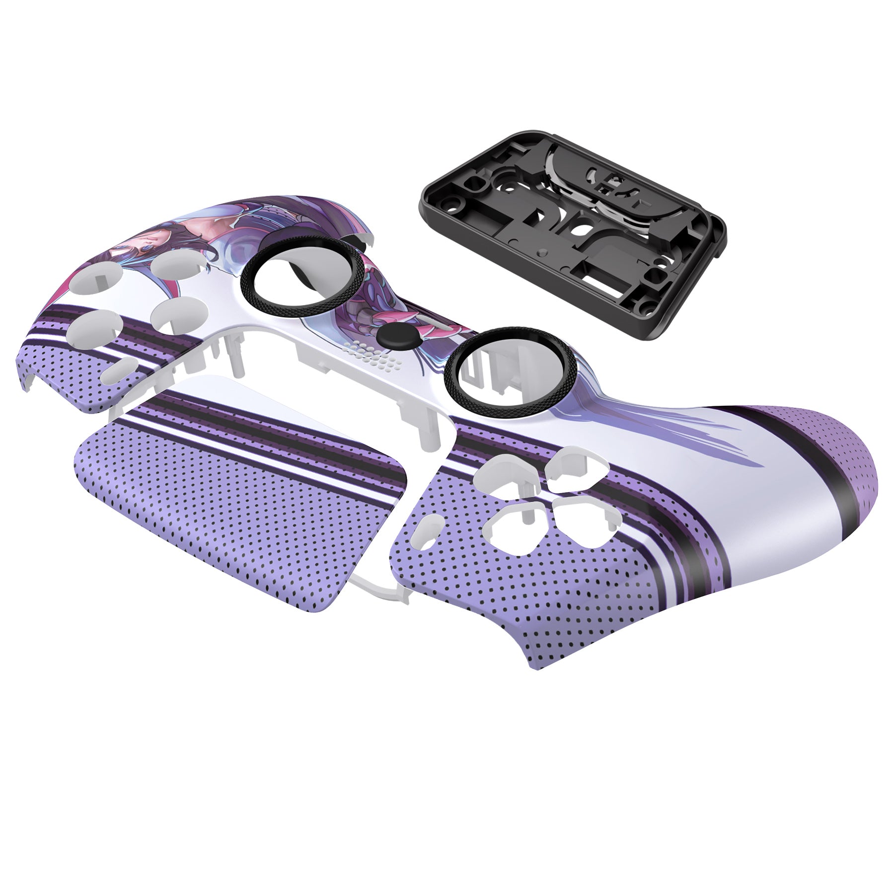 eXtremeRate LUNA Redesigned PS5 Controller Front Shell with Touchpad - Compatible with BDM 010/020/030/040/050 Models - Custom Gaming Shell Replacement for Enhanced Grip & Style - Perfect for FPS, Racing & Action Games