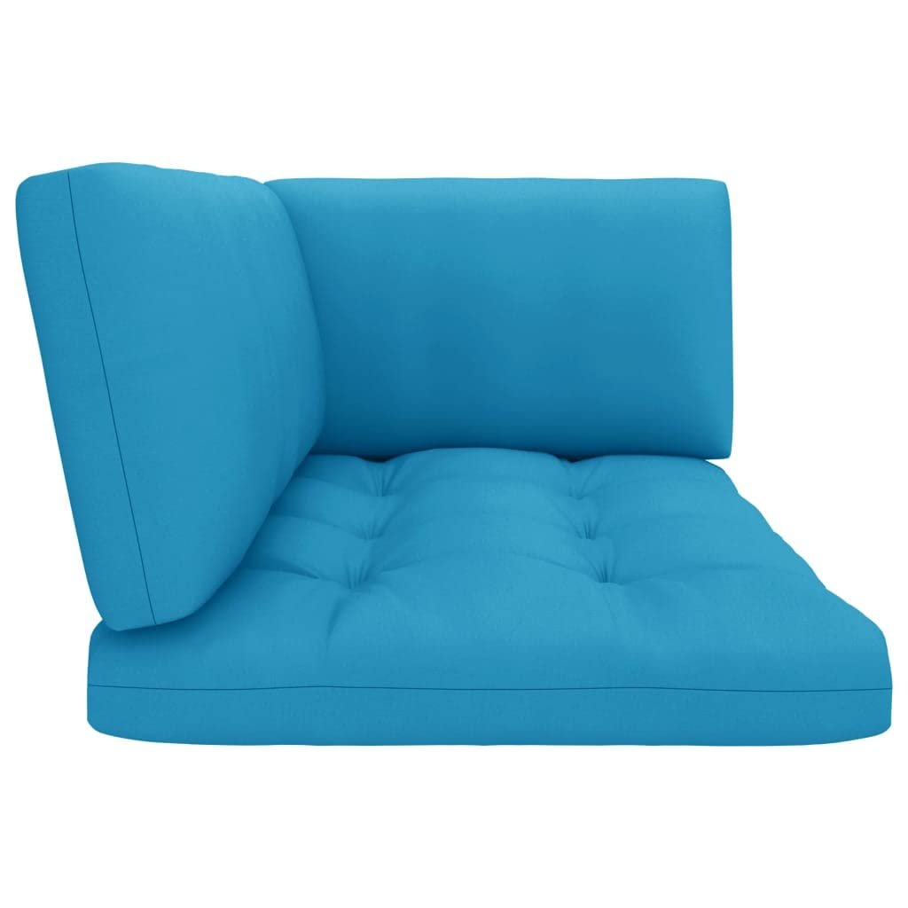 Premium SKM Pallet Sofa Cushions Set of 3 - Soft Blue Water-Resistant Cushions for Outdoor Patio, Garden, and Poolside Lounging