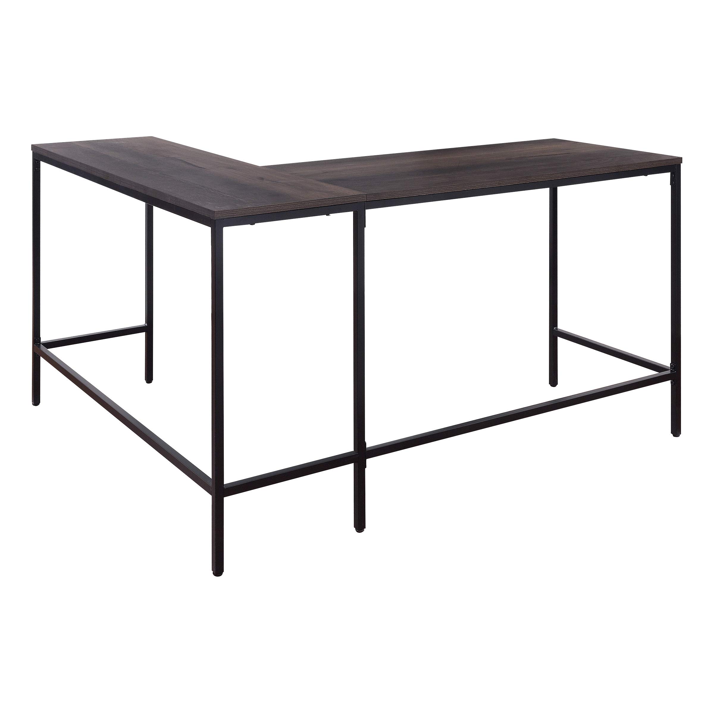 OSP Home Furnishings Modern L-Shaped Computer Desk in Ozark Ash Finish - Perfect for Home Office, Gaming Setup & Small Space Workstations