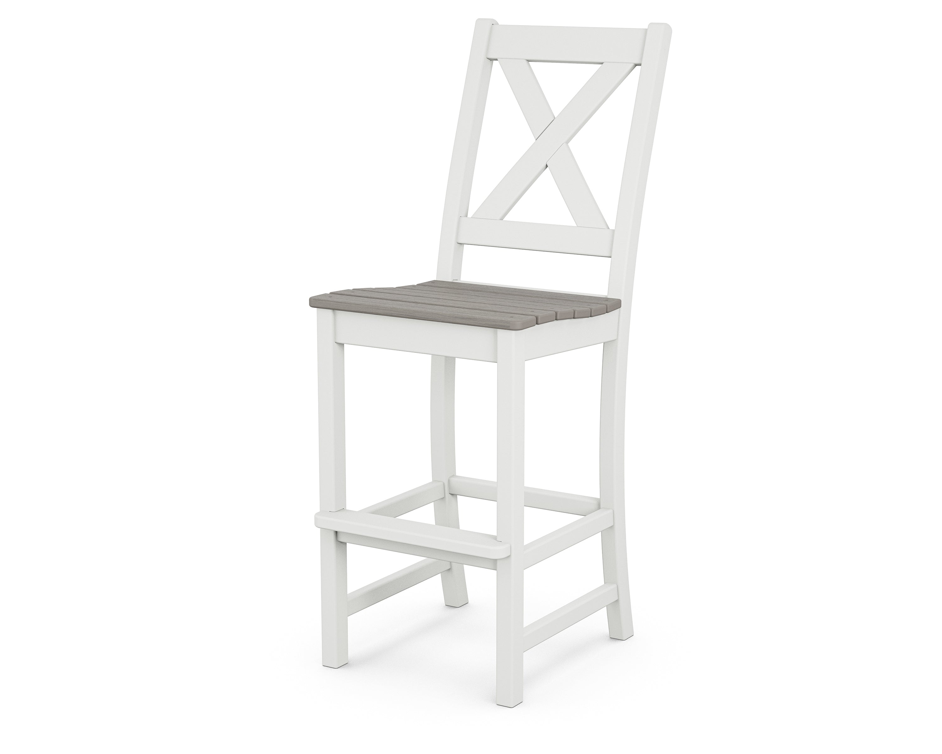 POLYWOOD Braxton Bar Side Chair - Weather-Resistant Outdoor Dining Chair for Patio, Deck, or Poolside - Perfect for Entertaining and Relaxing