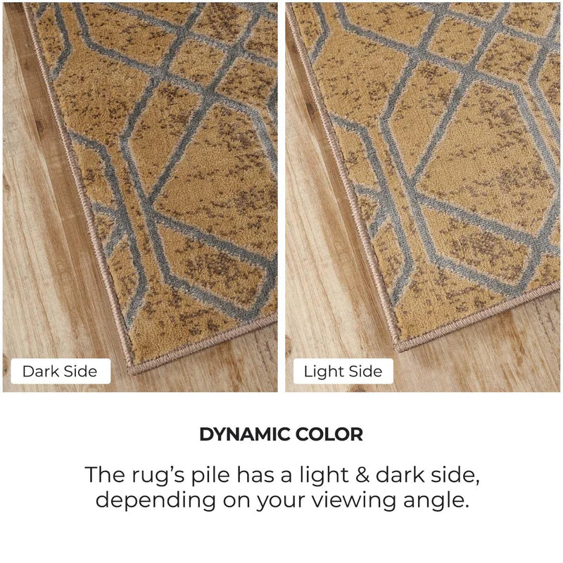 Abner Modern Medallion Indoor Area Rug - Non-Slip Living Room Carpet, Bedroom Runner Rug for Home Decor, Soft & Durable Floor Mat (5'x8', Grey) - Perfect for Living Spaces, Hallways & Entryways