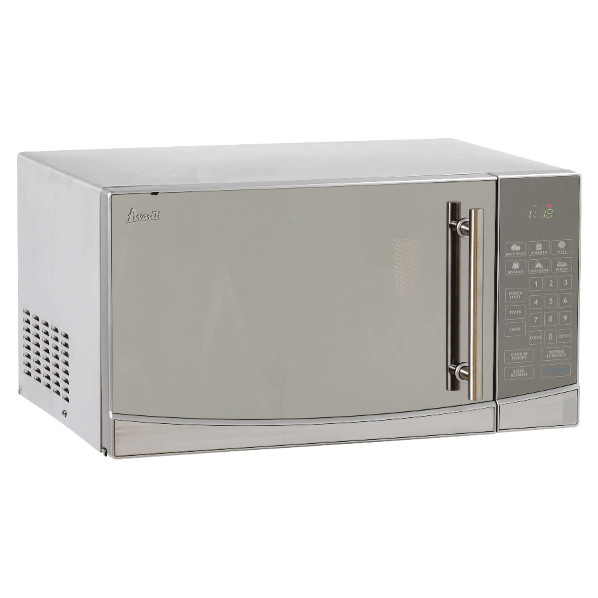 Avanti 1.1 Cu. Ft. Stainless Steel Countertop Microwave Oven - AVAMO1108SST | Compact & Durable for Small Kitchens, Dorms, Offices & RVs