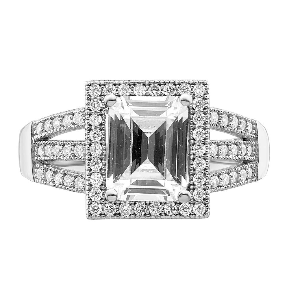 925 Sterling Silver Cubic Zirconia Ring for Women - Sparkling Embers Design, Elegant Fine Jewelry Gift for Her - Perfect for Anniversaries, Birthdays & Special Occasions