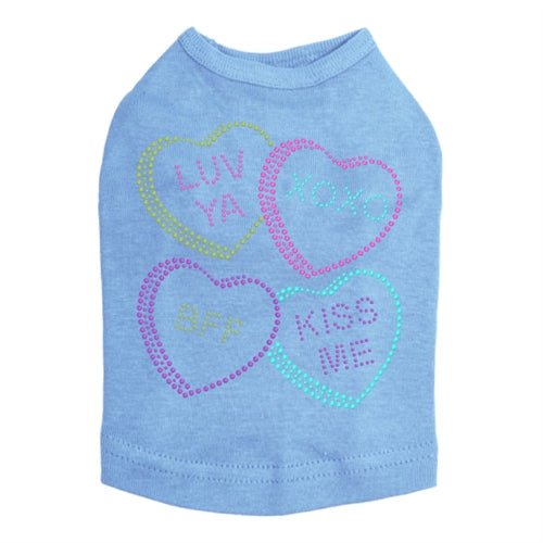Sweet Candy Conversation Hearts #2 Tank Top - Multiple Colors for Valentine's Day, Party & Casual Wear