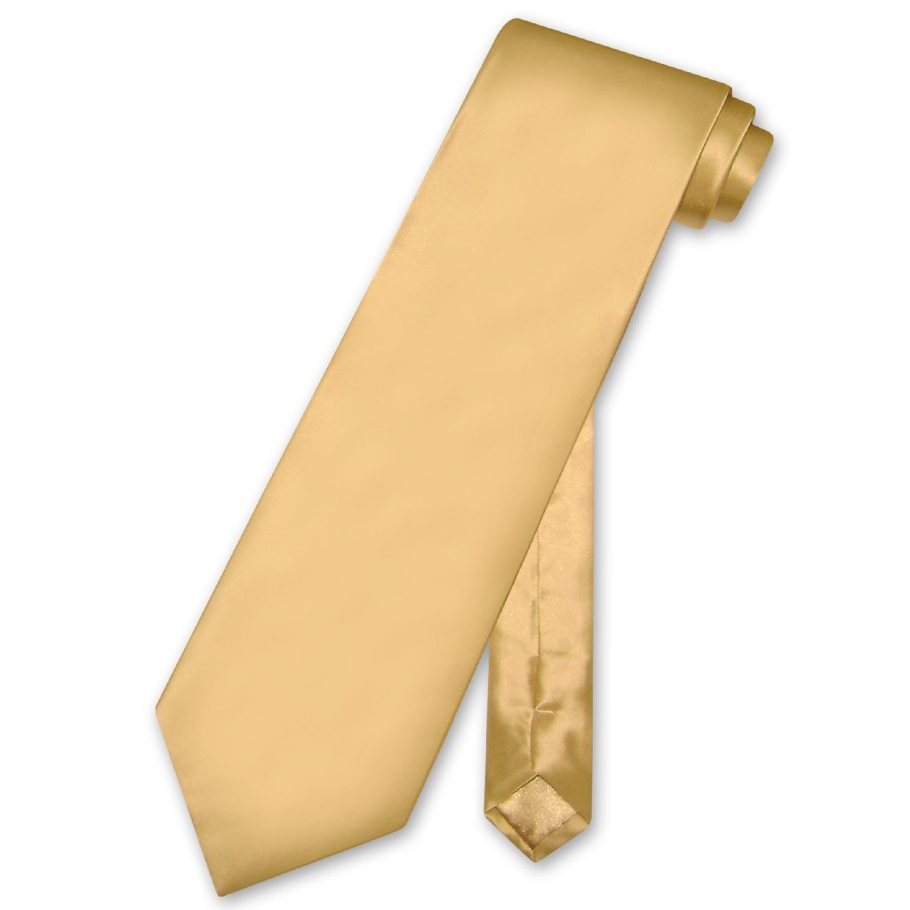 Men's Silk Dress Vest & Necktie Set - Solid Gold Color Formal Wear for Weddings, Business Meetings & Special Occasions