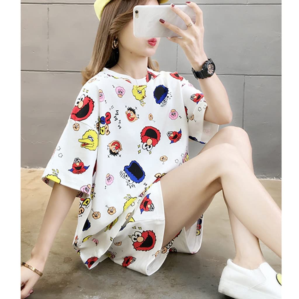 **Women's Panda Print Pajama Set - Soft Short Sleeve T-Shirt & Shorts 2-Piece Sleepwear for Women - Cozy Casual Loungewear for Home & Sleep (XX-Large, Color A)**