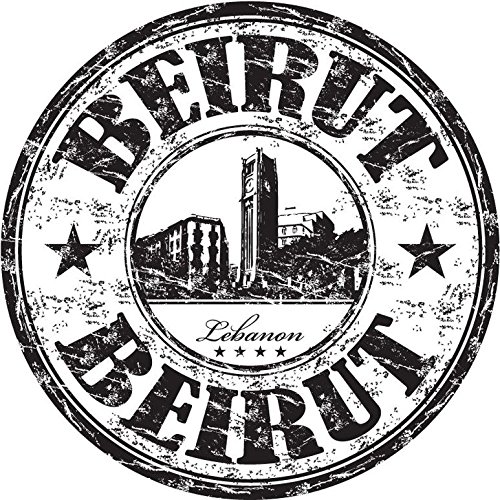 Beirut City Lebanon Travel Grunge Stamp Sticker Decal - Vintage Lebanese Souvenir for Scrapbooking, Laptop Decoration & Passport Stamping