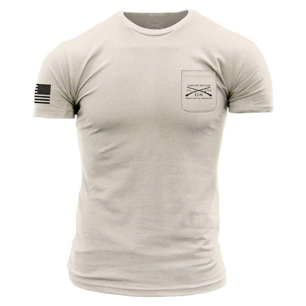 Men's Ammo Flag Pocket T-Shirt - Patriotic Military Style Casual Tee for Everyday Wear & Outdoor Activities