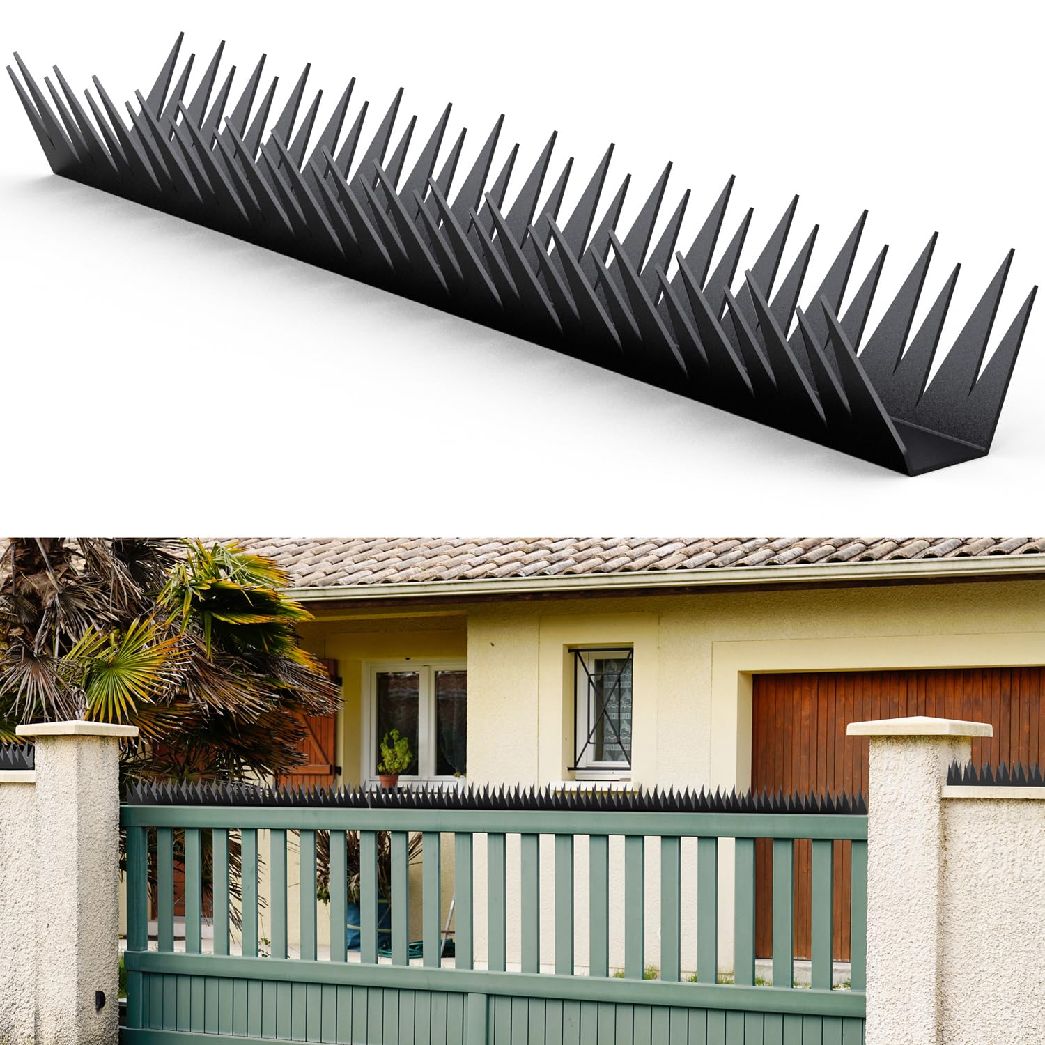 Anti-Climb Fence Spikes - 6PCS (94.4 Inch) Heavy Duty Metal Security Spikes for Outdoor Walls, Garden Fences & Roofs - Intruder Deterrent for Home Protection - Perfect for Perimeter Security & Burglar Prevention