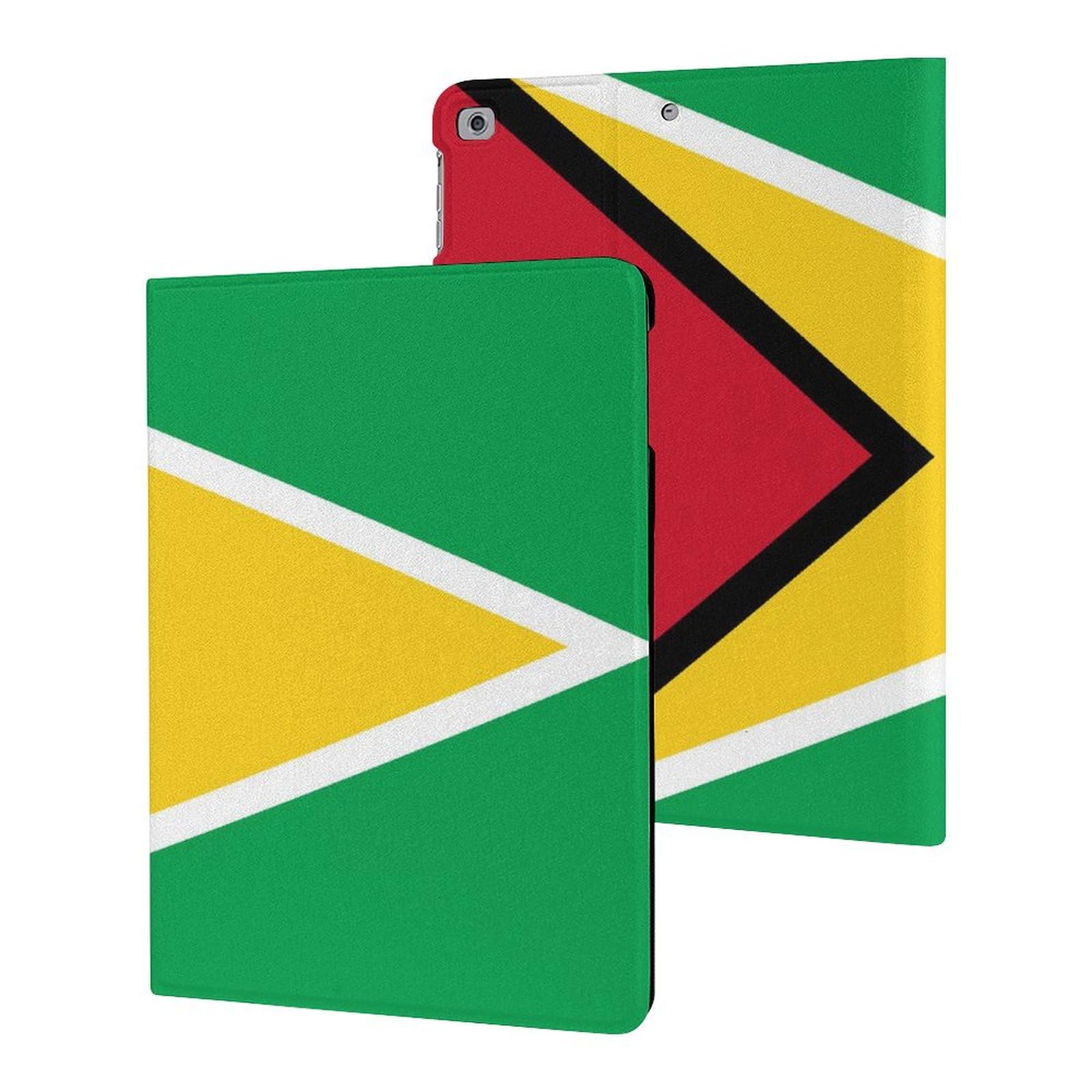 Guyana Flag iPad Case Slim Shockproof Waterproof Protective Cover with Stand - Compatible with iPad 2017/2018/Air 1/Air 2 (9.7 Inch) - Perfect for Travel, Work & School