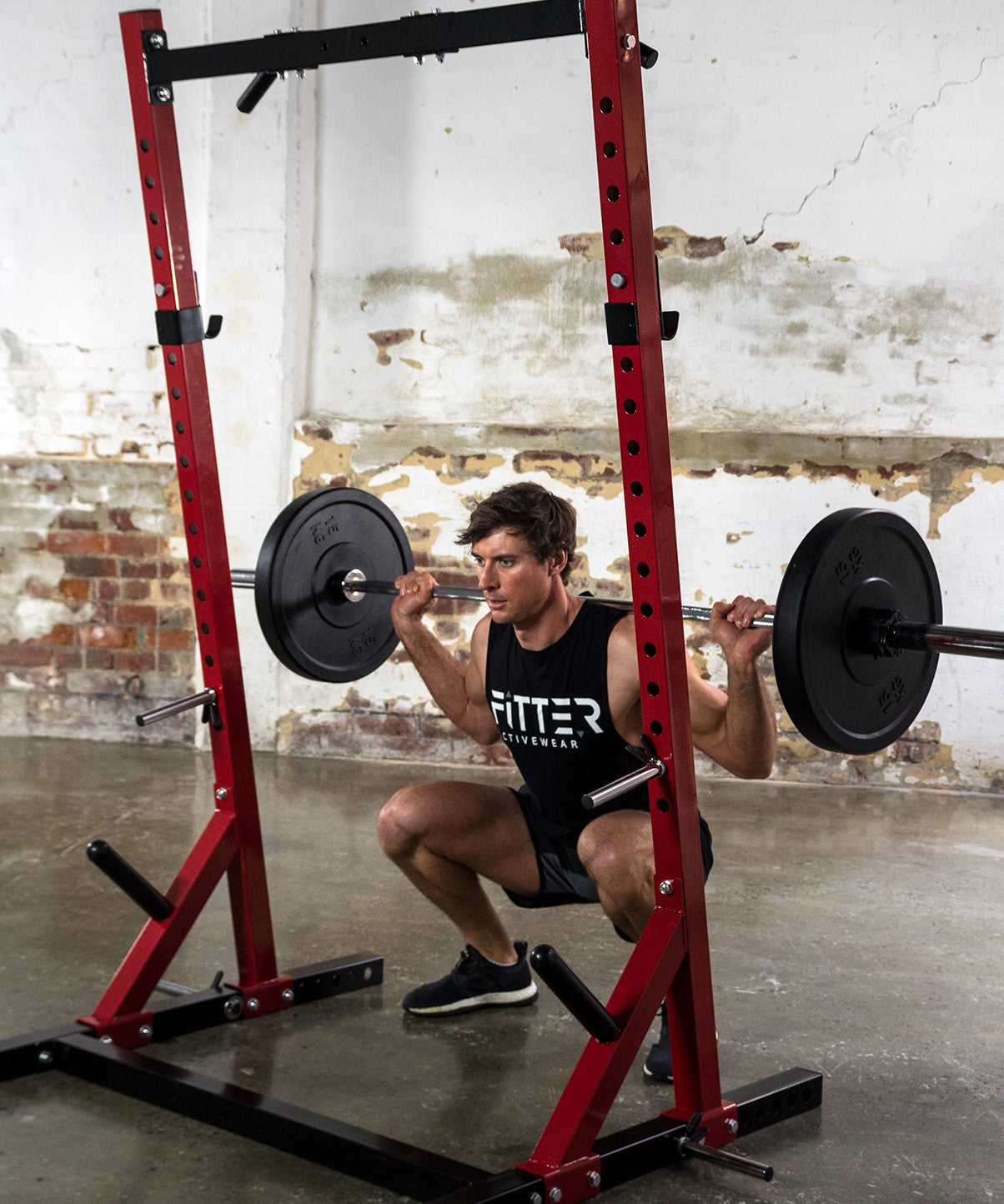 Orbit OBB007R Max Squat Rack - Heavy Duty Power Cage for Weight Lifting & Strength Training - Perfect for Home Gym & CrossFit Workouts