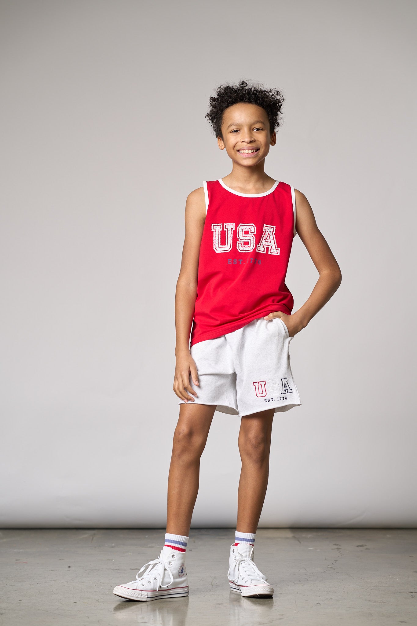 USA Flag Red Tank Top for Men - Patriotic American Graphic Tee for 4th of July, BBQ, and Summer Outings