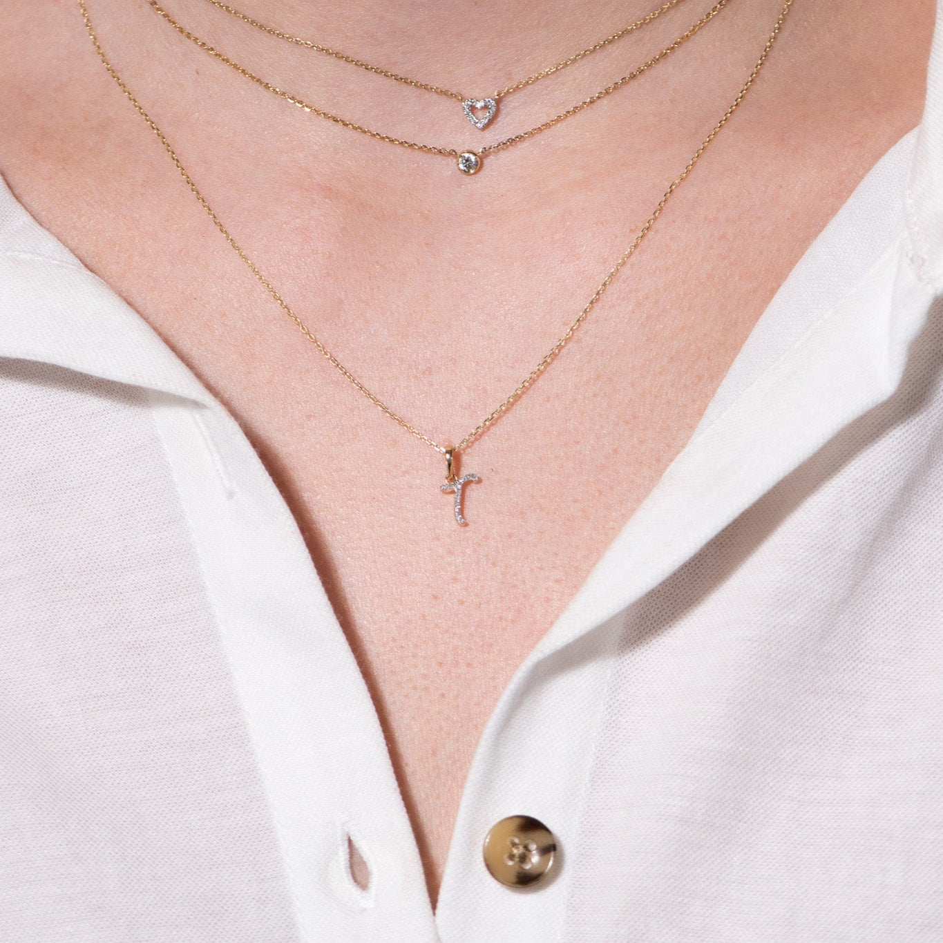14K White Gold Cursive Diamond Initial Necklace - Personalized Name Pendant for Women, Elegant Monogram Jewelry Gift for Her | Perfect for Birthdays, Anniversaries & Special Occasions