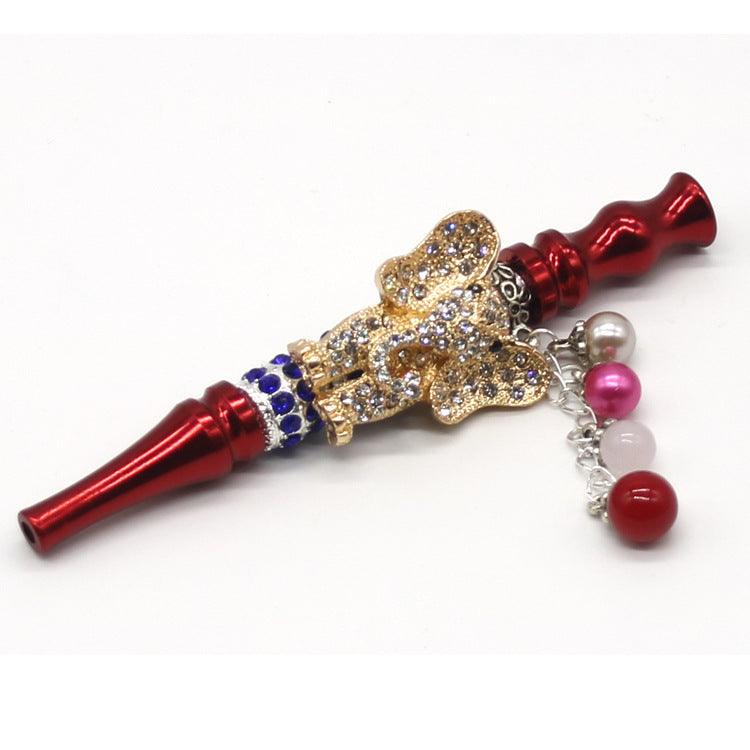 Red cigarette holder (animal pattern)