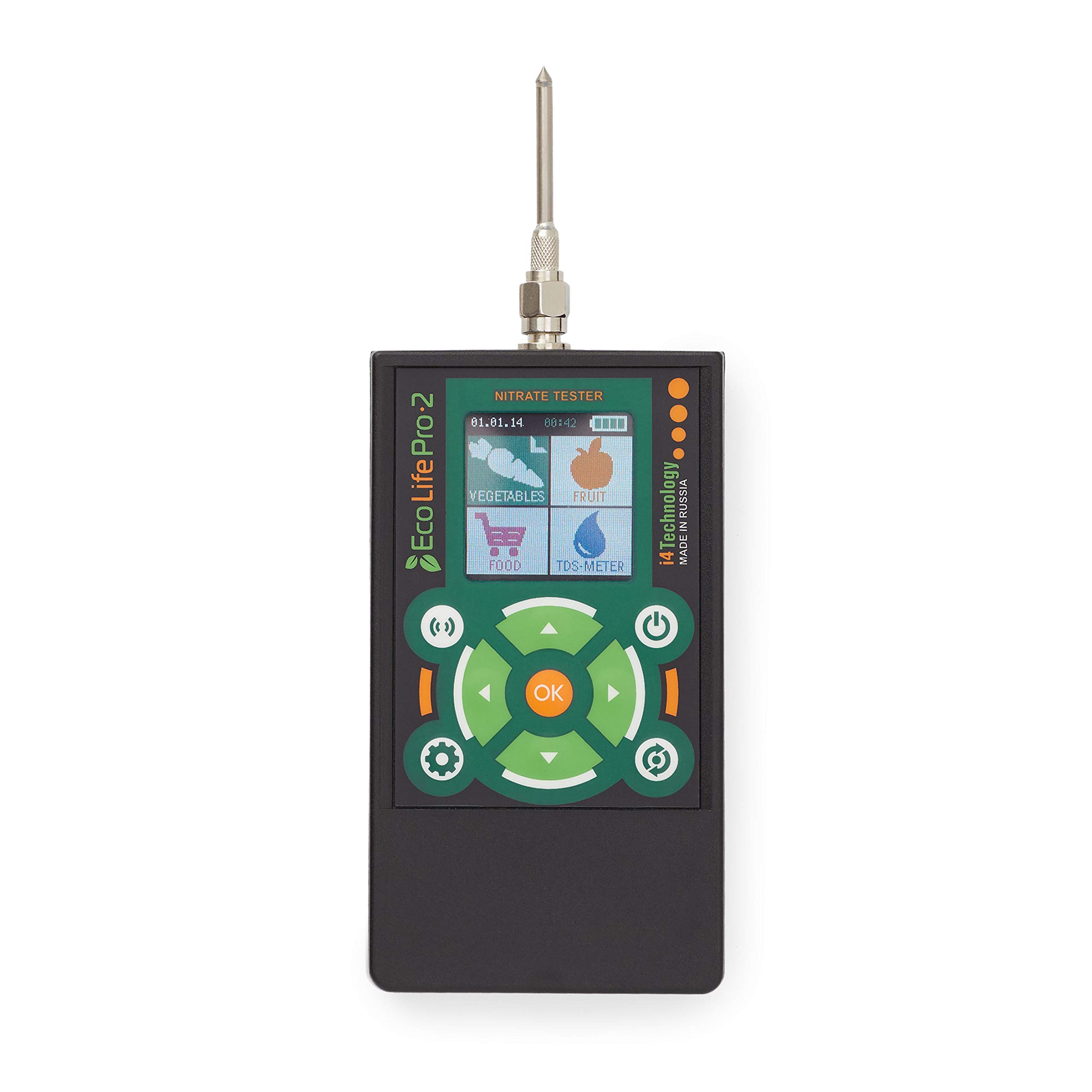 EcoLifePro 2 Nitrate & TDS Water Tester - High Accuracy Food and Water Quality Detector for Baby Food, Meat, Fish, Vegetables, Fruits | Fast Home Testing Kit | Perfect for Kitchen Safety, Aquarium Monitoring & Hydroponic Gardening
