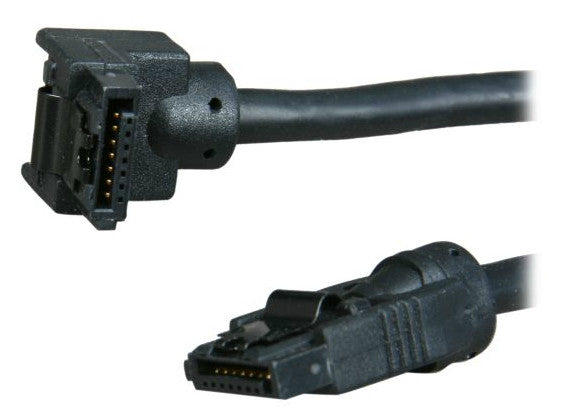 High-Speed SATA III 6Gbps Cable - 12-Inch Black Straight to Right Angle Connector for PC, SSD, HDD Upgrades - Perfect for Gaming Rigs and Data Storage Expansion