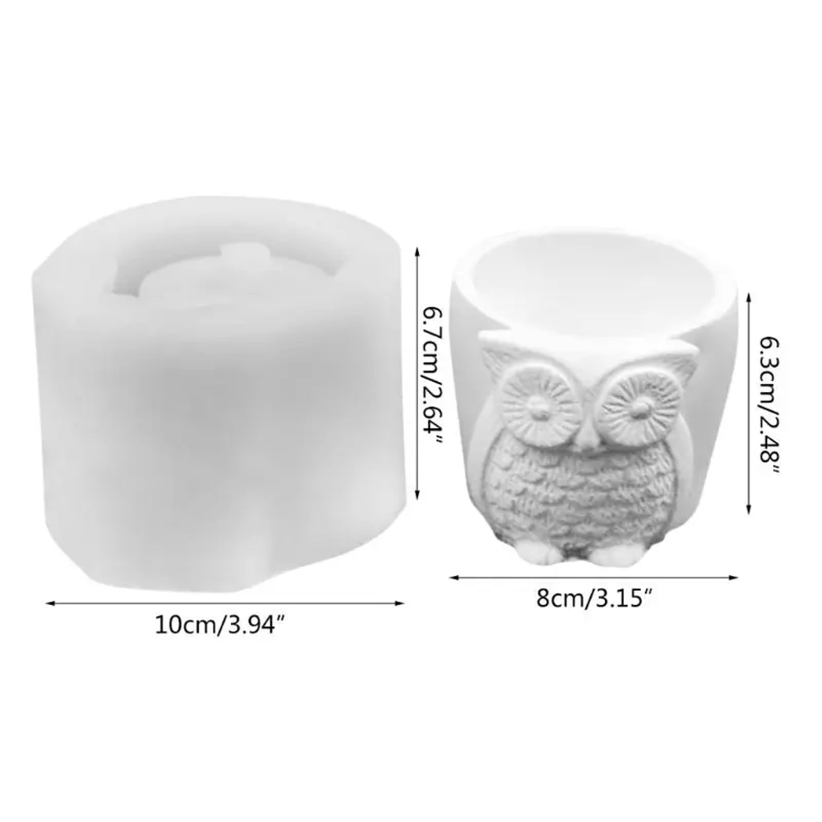 Owl Silicone Concrete Flower Pot Molds - Large Succulent Planter Cement Clay Molds for DIY Handmade Home Garden Decor - Perfect for Indoor Plants, Outdoor Decor, and Creative Crafting Projects