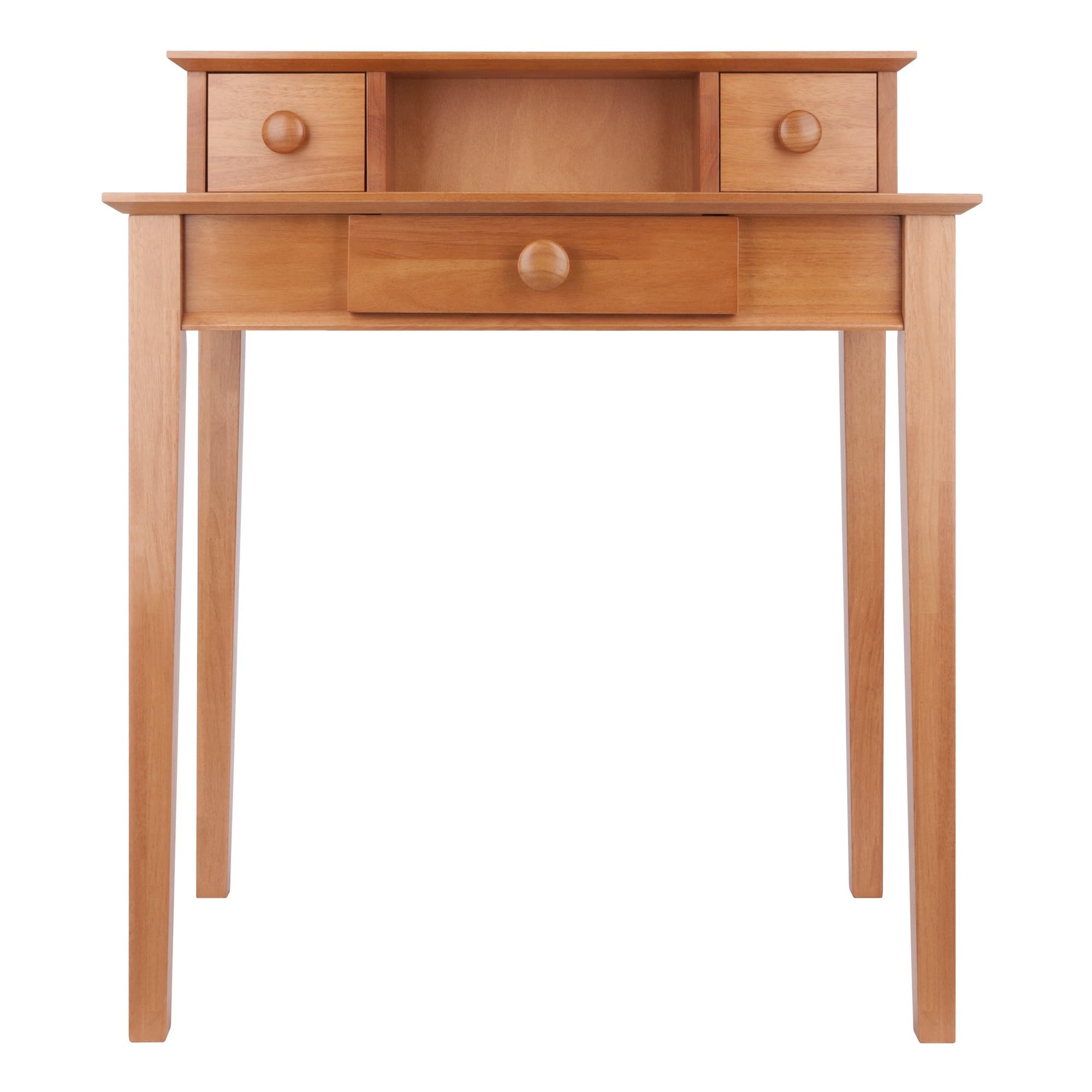 Winsome Studio Home Office Desk - Modern Writing Desk with Honey Finish for Study, Work & Productivity | Perfect for Small Spaces & Remote Work