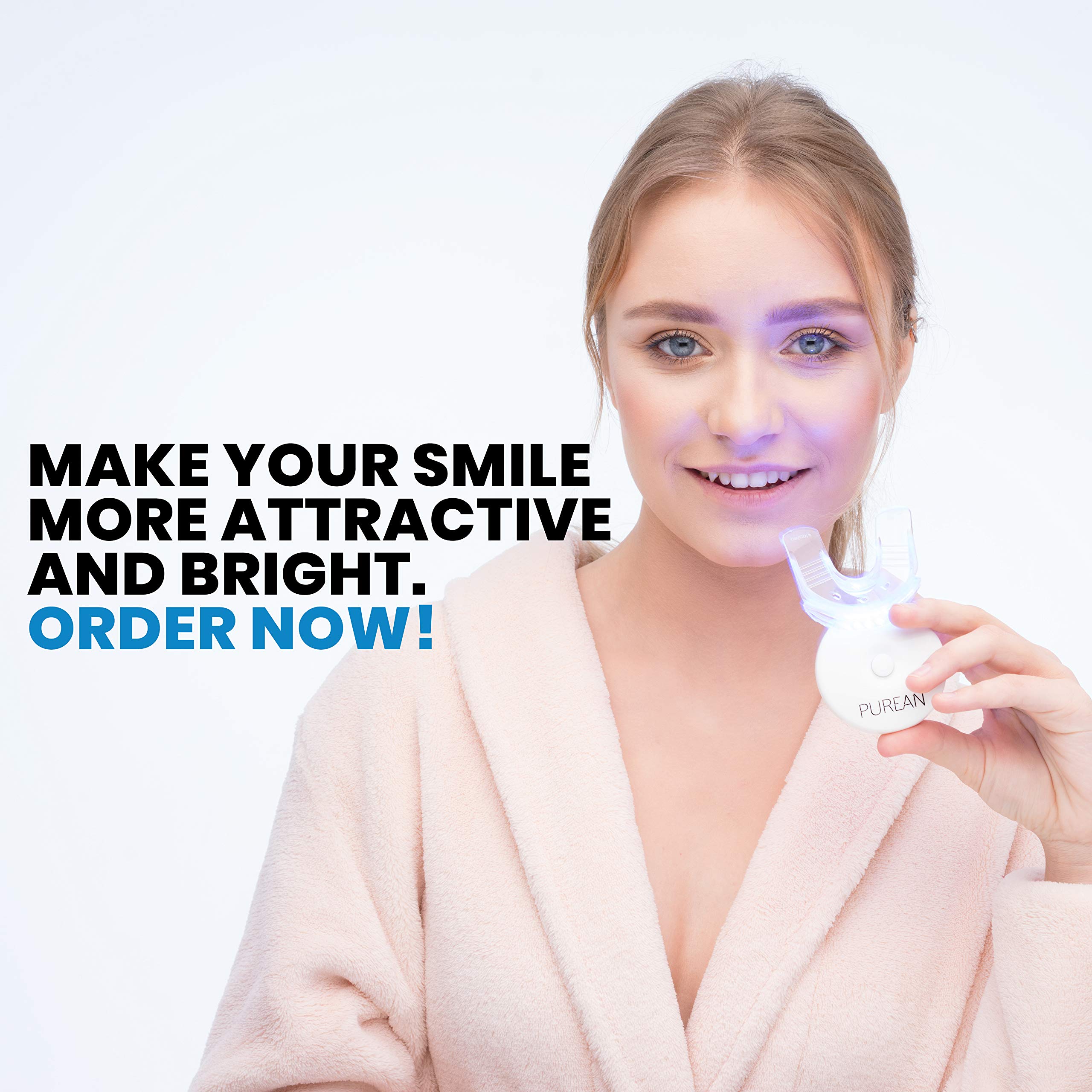 Professional Teeth Whitening Kit with LED Light – 2 Syringes of 5ml 35% Carbamide Peroxide Whitening Gel – Includes Mouth Tray for At-Home Use – Brighten & Whiten Teeth for a Confident Smile (Perfect for Weddings, Job Interviews & Special Occasions)