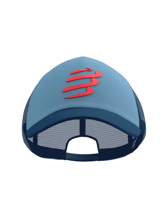 Compressport Unisex Trucker Cap - Denim & Poseidon Color Options | Lightweight & Breathable for Running, Cycling & Outdoor Activities