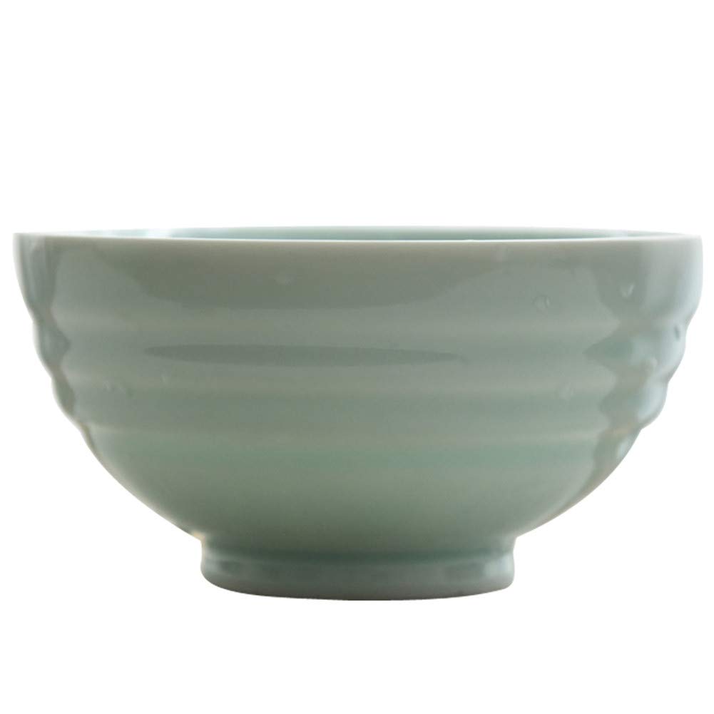 28oz Celadon Porcelain Salad Bowl - Microwave & Dishwasher Safe Rice Bowl Set (6.5 Inch, Sky Blue) - Perfect for Asian Cuisine, Cereal, Soup & Home Dining