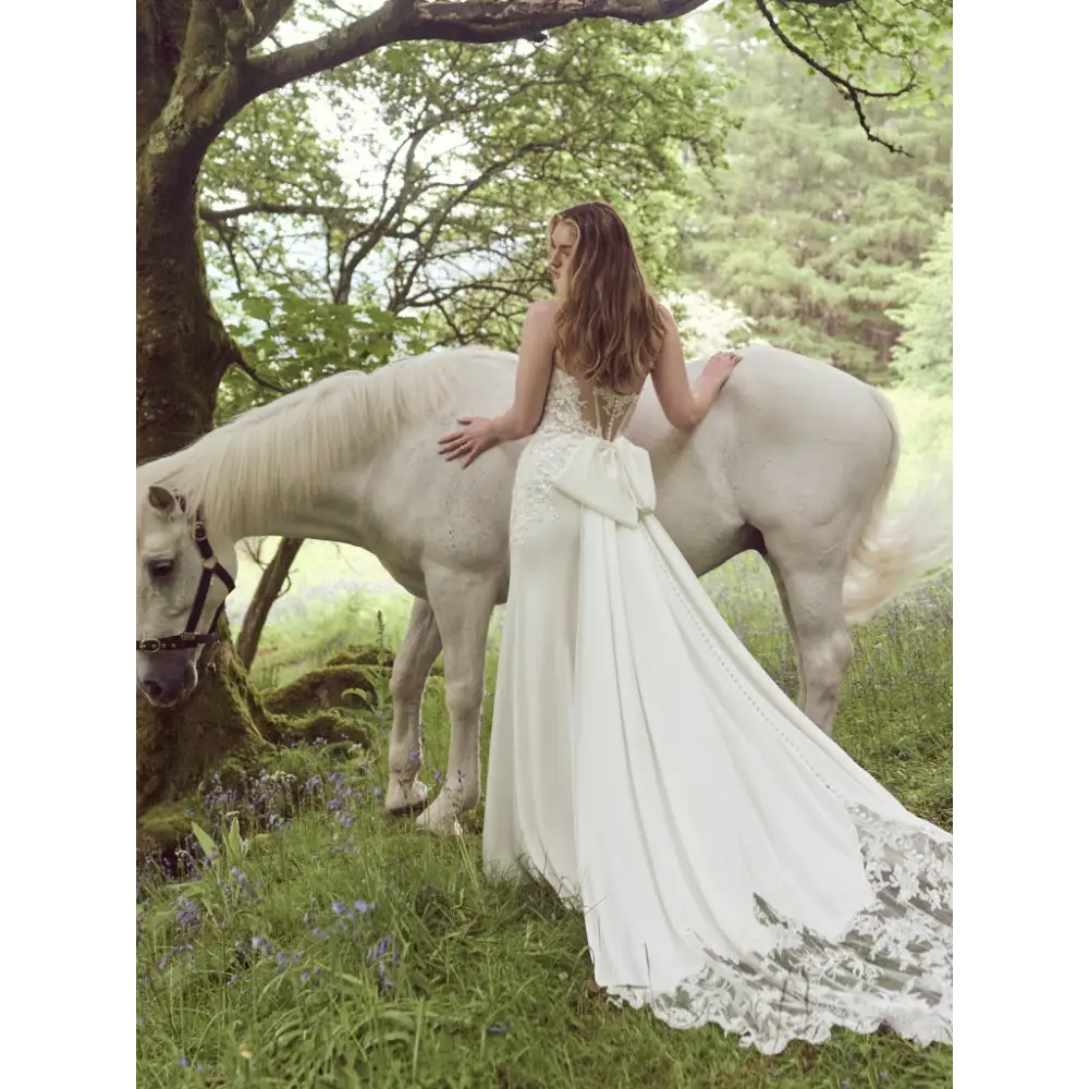 Rebecca Ingram Oksana Detachable Train Wedding Dress – Elegant Bridal Gown for Church Ceremony & Reception