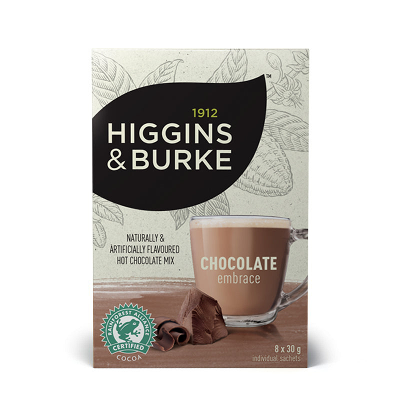 Premium Higgins & Burke Chocolate Embrace Hot Cocoa Mix - Rich & Creamy Gourmet Hot Chocolate for Cozy Nights, Winter Warmth & Holiday Gifts