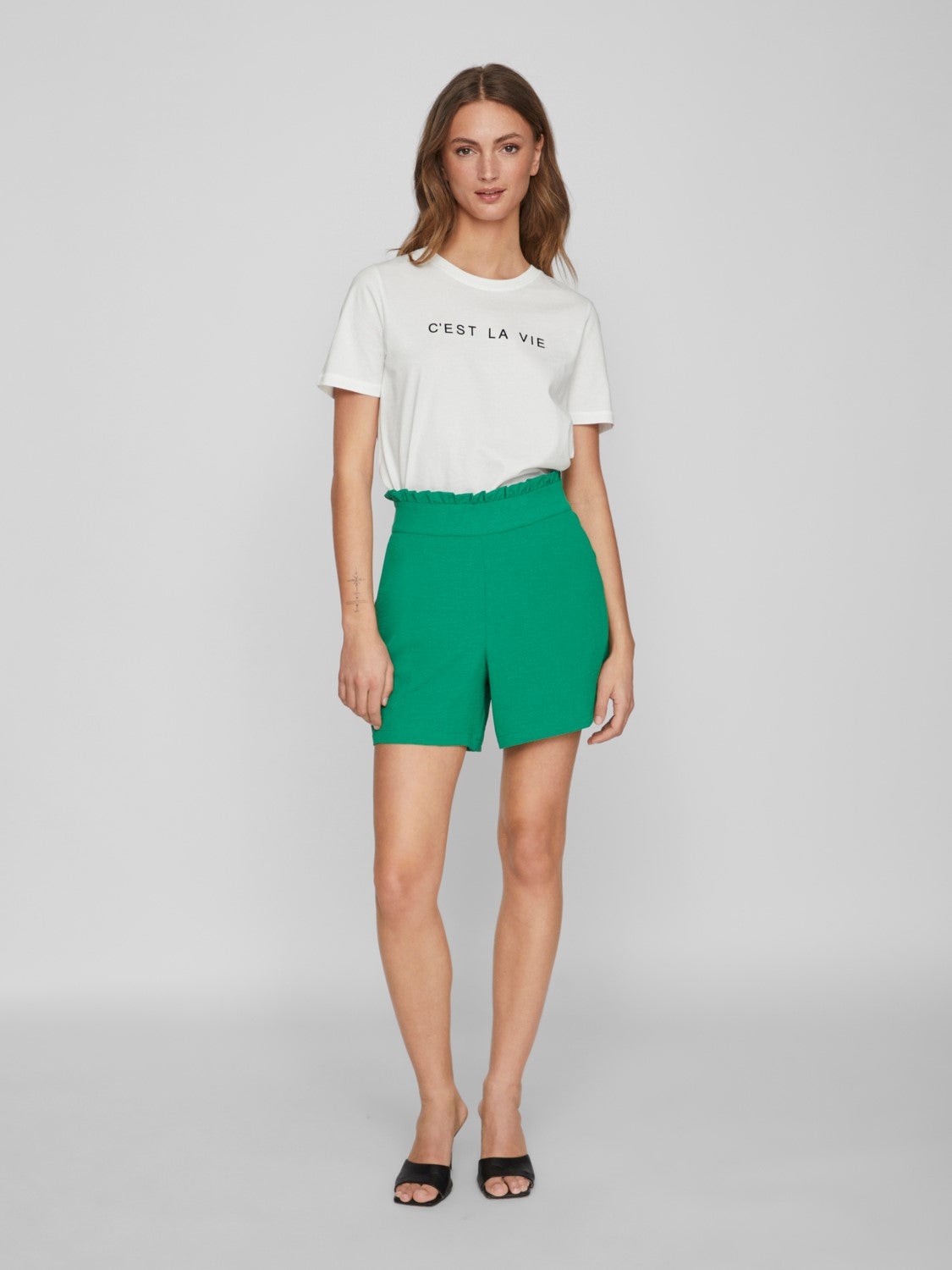 FREEDA Cotton T-Shirt for Women - Soft & Comfortable White Tee - Perfect for Casual Wear, Gym & Everyday Outfits