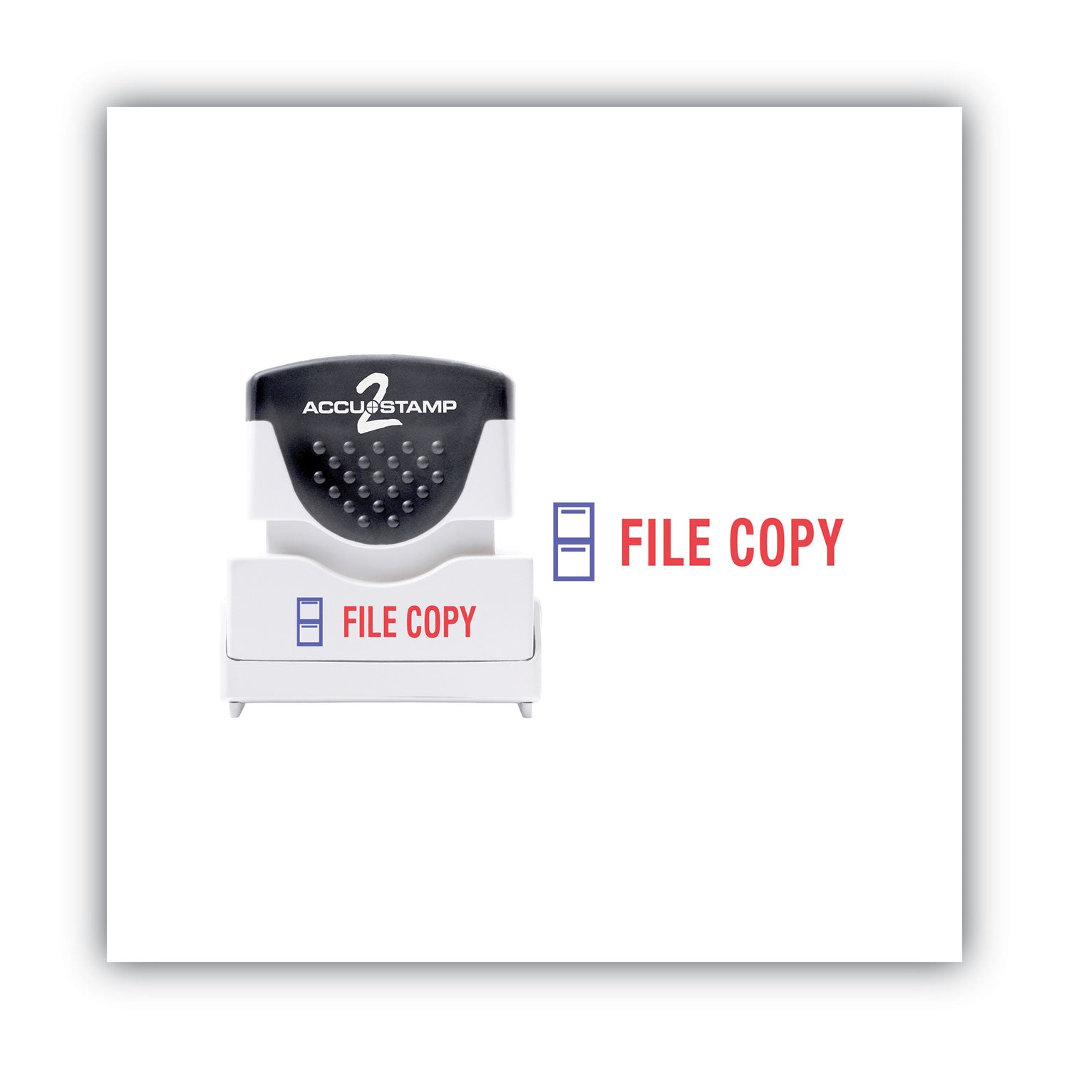 ACCUSTAMP2® Pre-Inked Shutter Stamp - Red & Blue Ink - FILE COPY - 1.63