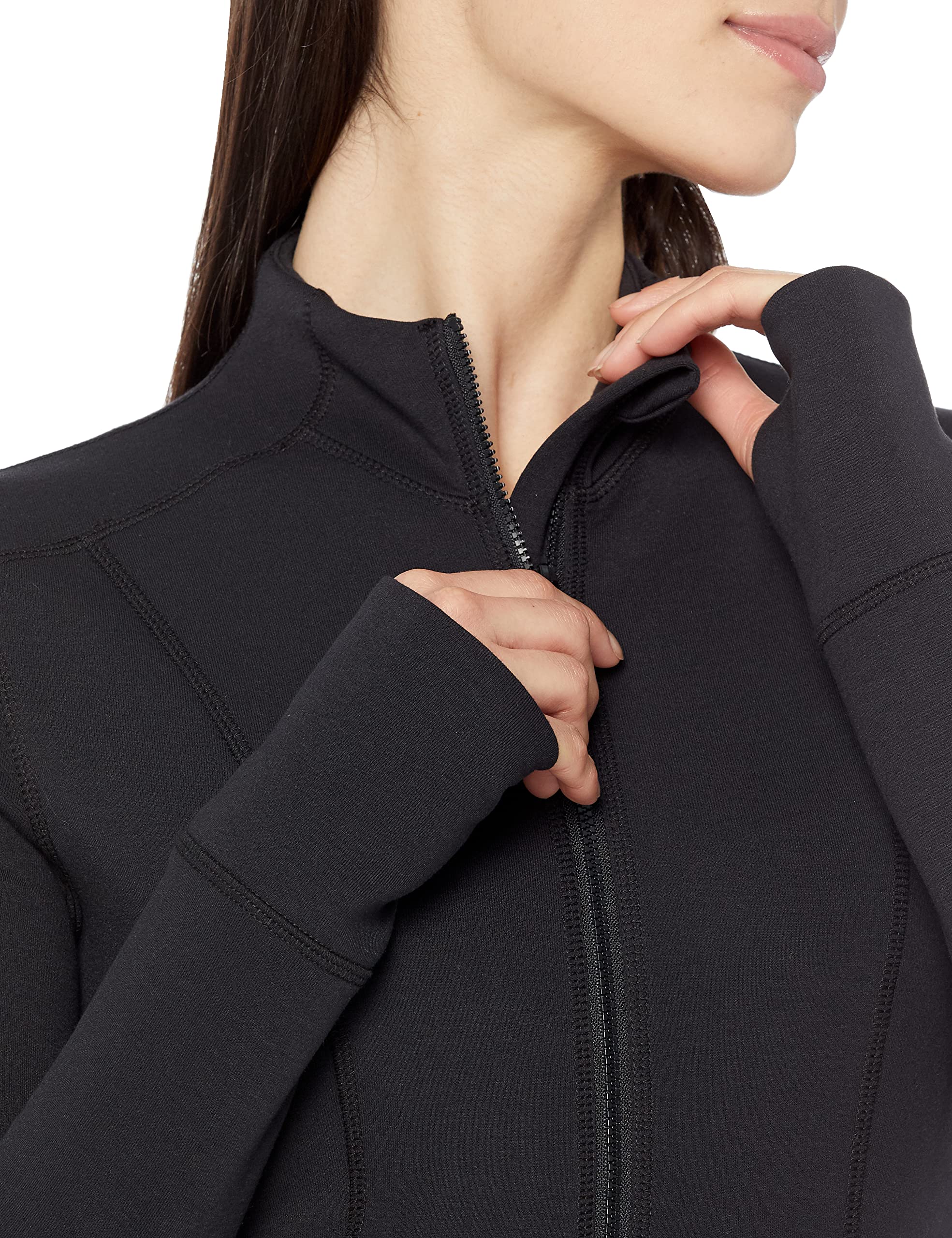 Amazon Essentials Women's Active Sweat Zip Through Jacket - Lightweight Hooded Fleece Pullover for Running, Yoga & Outdoor Workouts - Comfortable Athletic Wear for Gym & Casual Use