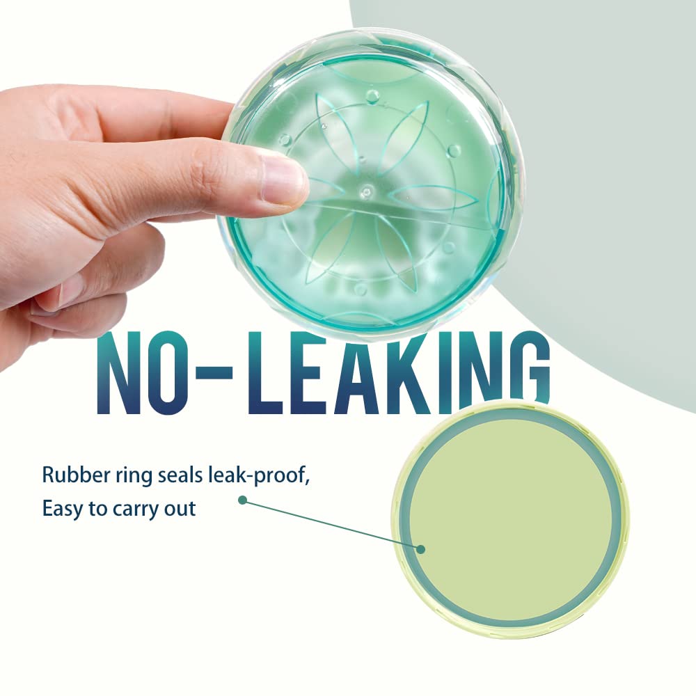 Leak Proof Dental Retainer Case - Denture Cleaning Storage Box with Mirror | Travel-Friendly Denture Soaking Cup & Mouth Guard Holder | Perfect for Nightly Soaking, Travel Protection & Daily Denture Care (Blue)