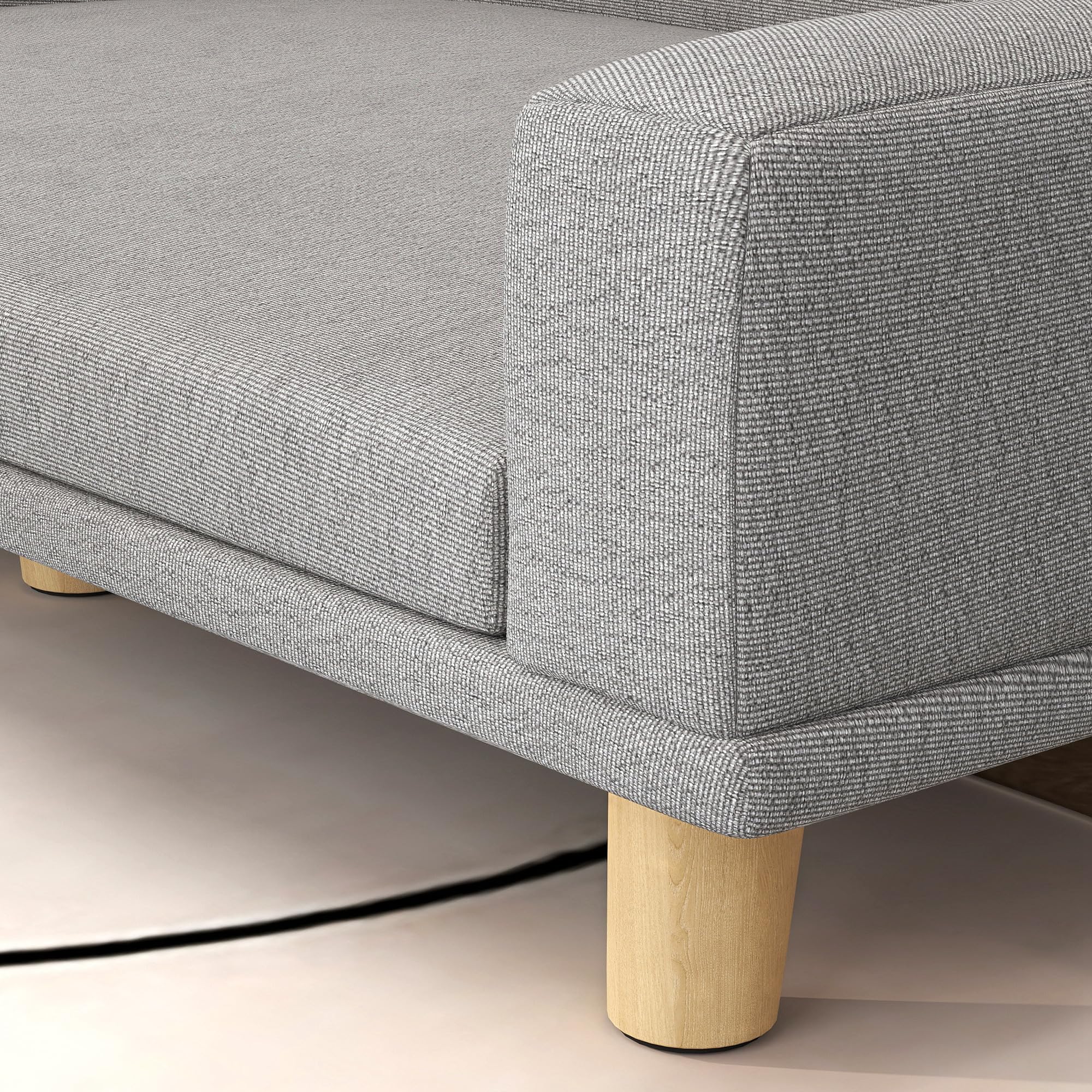 **PawHut Luxury Dog Sofa Couch with Washable Cover & Anti-Slip Mat – Comfortable Pet Bed for Large Dogs, Cats & Kittens – Gray Wooden Legs Design – Perfect for Living Room, Bedroom & Pet-Friendly Spaces**