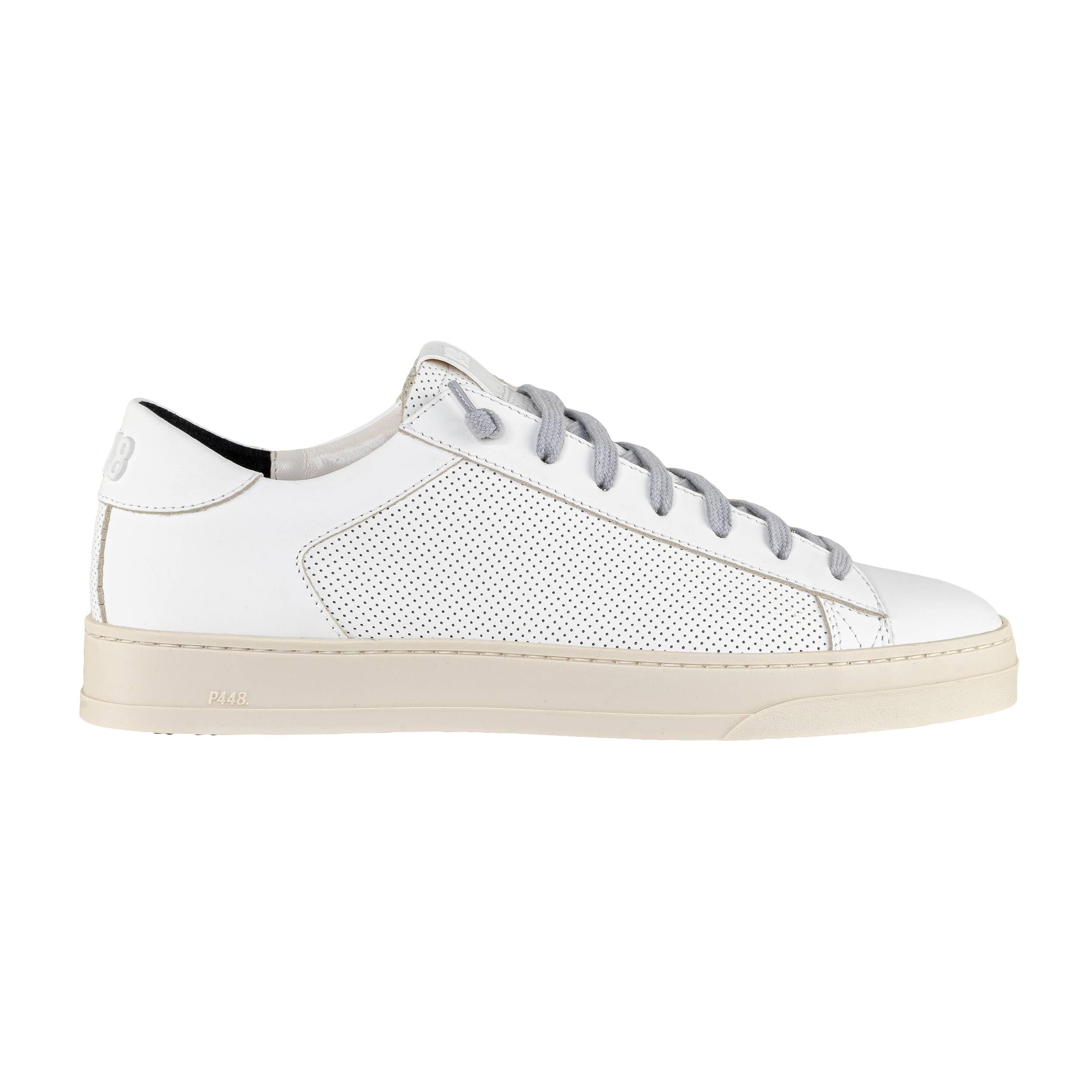 P448 Men's S23JACKT-M White Sneakers - Size 10 Medium for Men | Comfortable Casual Shoes for Walking, Running & Everyday Wear