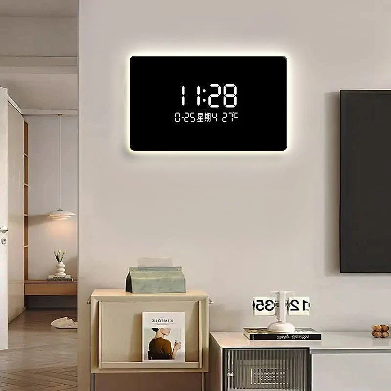 Modern Digital LED Wall Clock - Large Display with Adjustable Brightness - Perfect for Home, Office, Bedroom & Kitchen