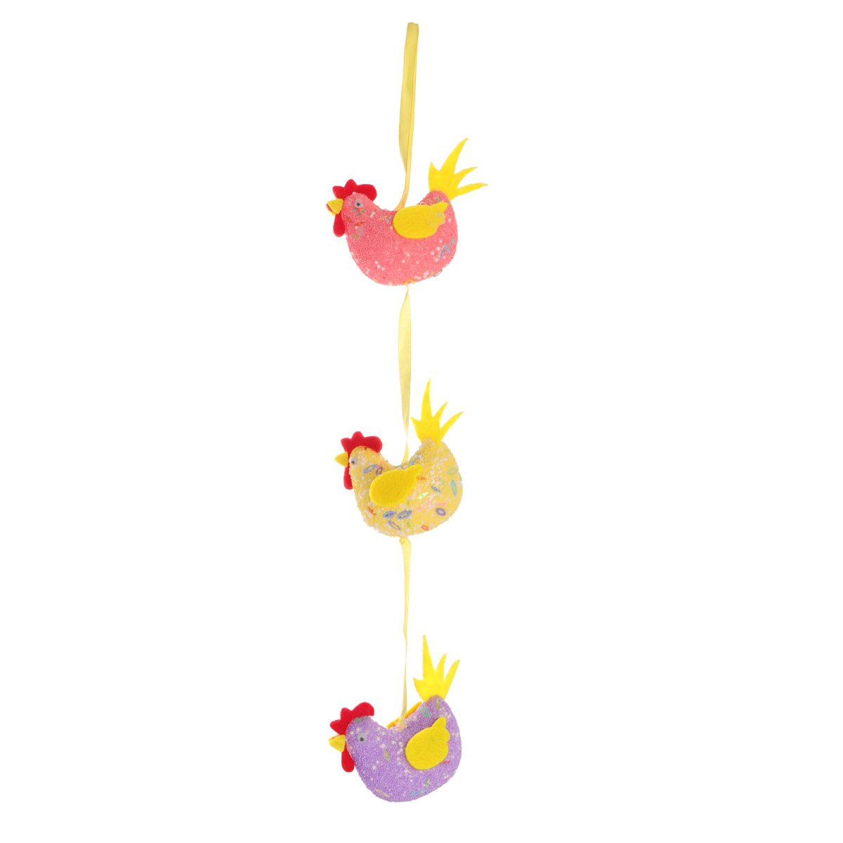 Amosfun Easter Chicken Hanging Decorations - Colorful Holiday Home Decor for Easter Party, Spring Celebration & Indoor Outdoor Decoration (Random Color)