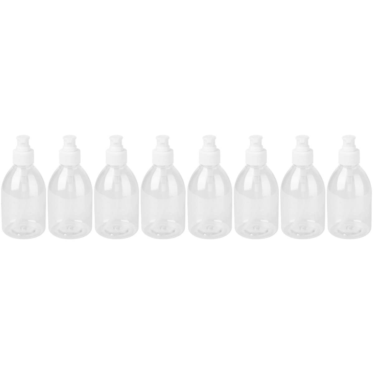 FRCOLOR 8-Pack Refillable Foaming Soap Dispenser Bottles - Plastic Pump Bottles for Hand Soap, Shampoo, Body Wash & Cleaning Spray - Perfect for Kitchen, Bathroom & Home Organization