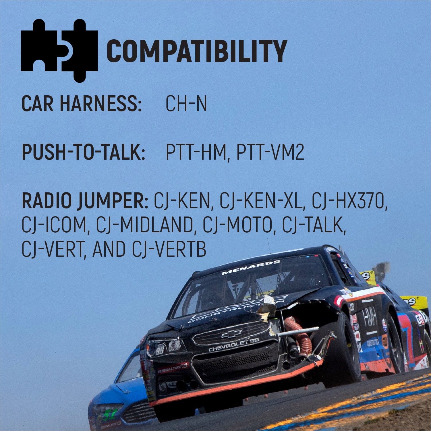 3C NASCAR Wired Straight Cord Helmet Kit with Microphone & 3.5mm Jack - Perfect for Racing, Gaming & Communication Headsets