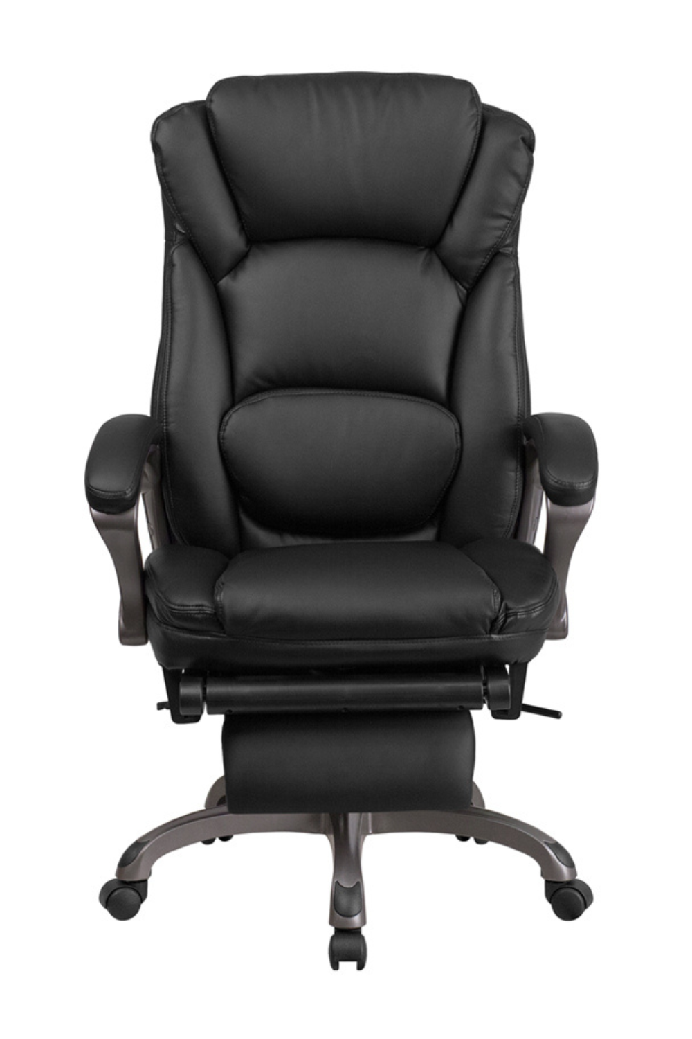Premium FLASH Martin High Back Executive Office Chair - Black LeatherSoft Ergonomic Swivel Recliner with Lumbar Support & Adjustable Arms - Perfect for Home Office, Gaming & Workspaces