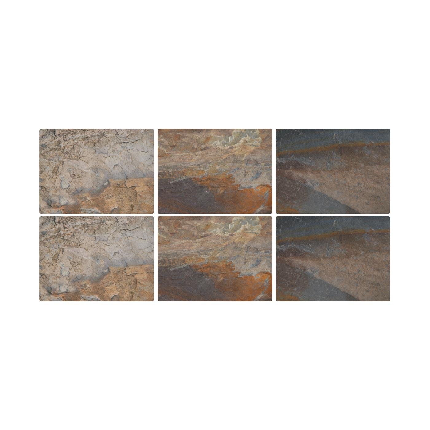 Portmeirion Pimpernel Earth Slate Placemats Set of 6 - 12