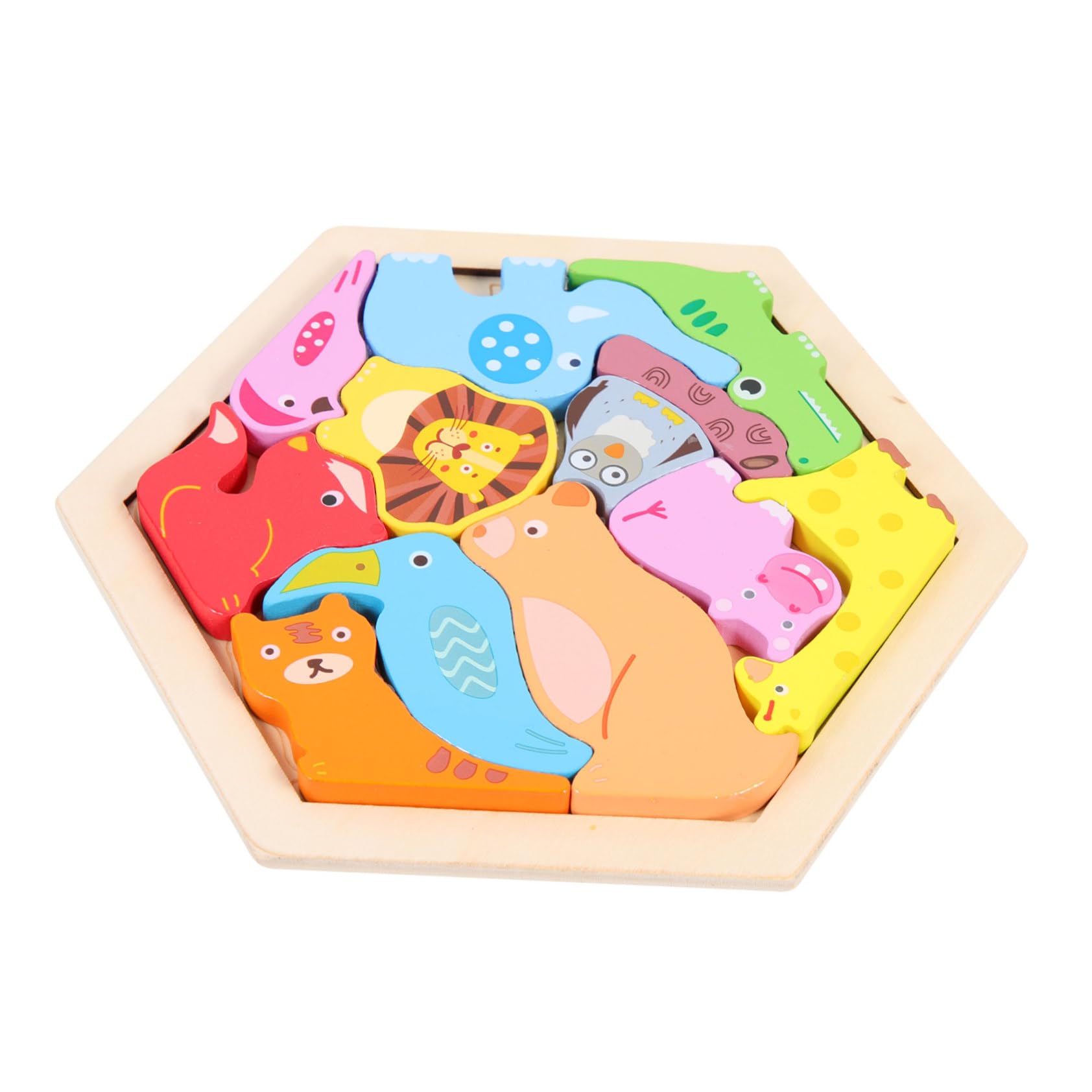 3D Wooden Puzzle Set for Kids - 3 Pack Tangram Shape Toys, Color Learning & Cognitive Development Preschool Toys, Fun Educational Games for Children - Perfect for Home Decor, Classroom Activities & Birthday Gifts