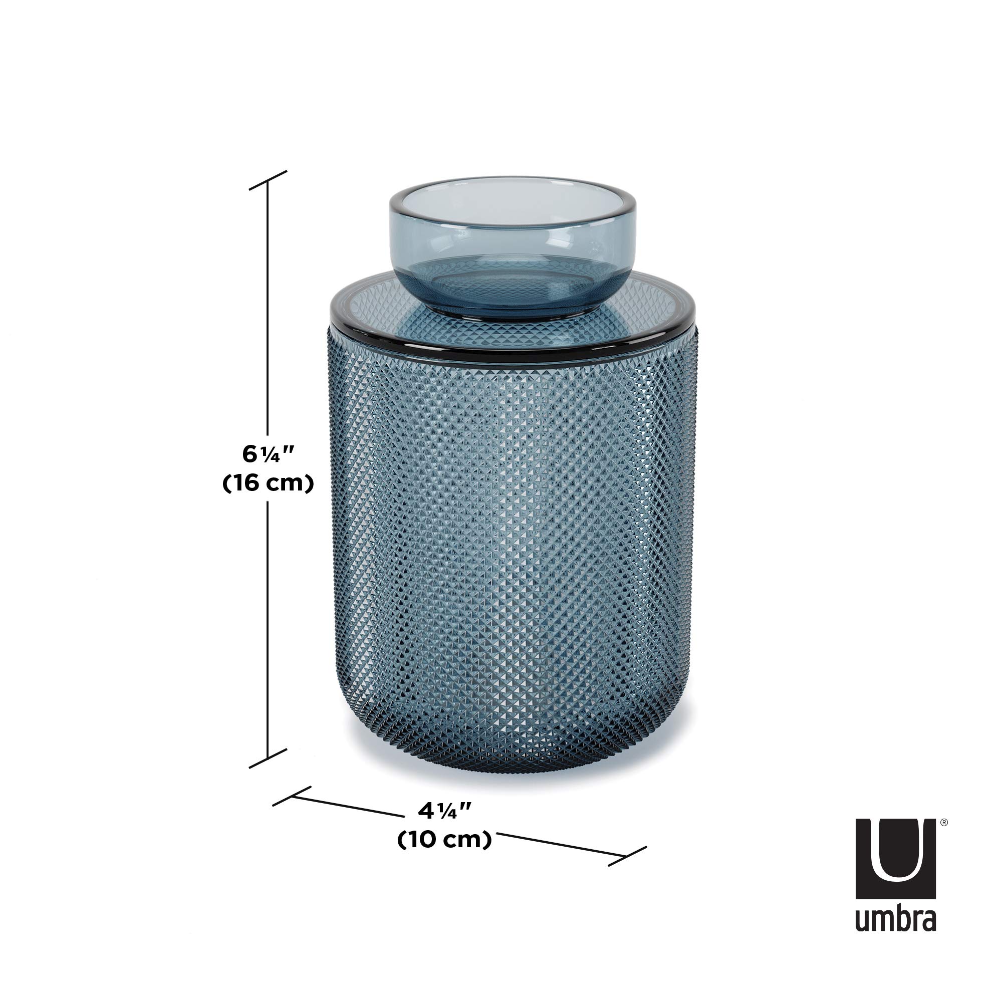 Umbra Allira Large Blue Jewelry Organizer Box - Perfect for Necklaces, Rings & Earrings Storage - Stylish Home Decor for Bedroom & Bathroom