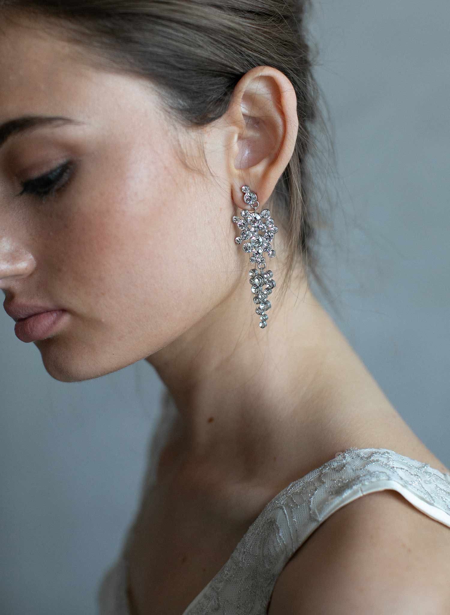 Champagne Bubbles Drop Earrings - Elegant Dangling Jewelry for Women | Style #976 | Perfect for Parties, Weddings & Special Occasions