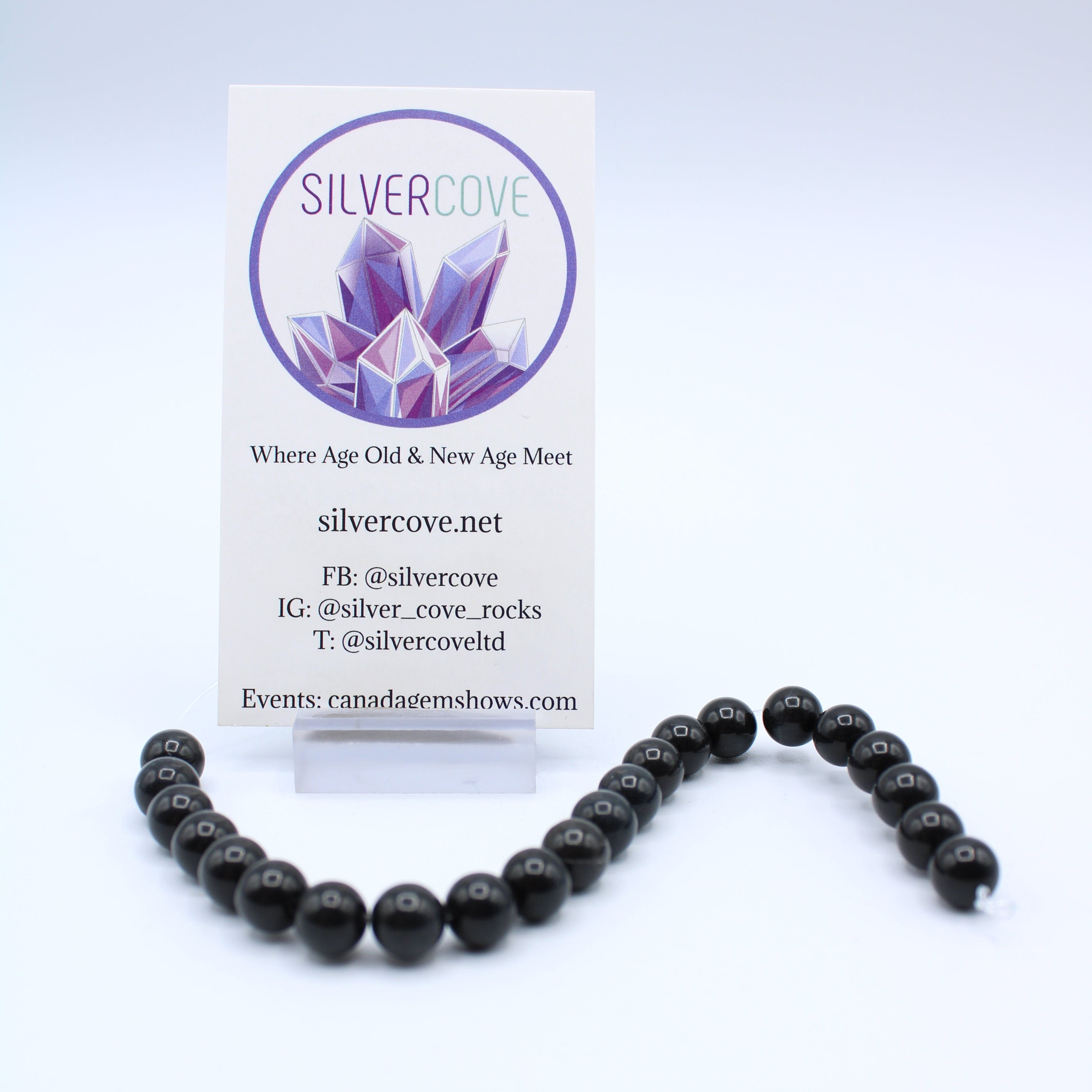 Blackstone Bead Strands - Premium Quality Glass Beads for Jewelry Making, DIY Crafts, and Fashion Accessories | Perfect for Necklaces, Bracelets, and Home Decor Projects